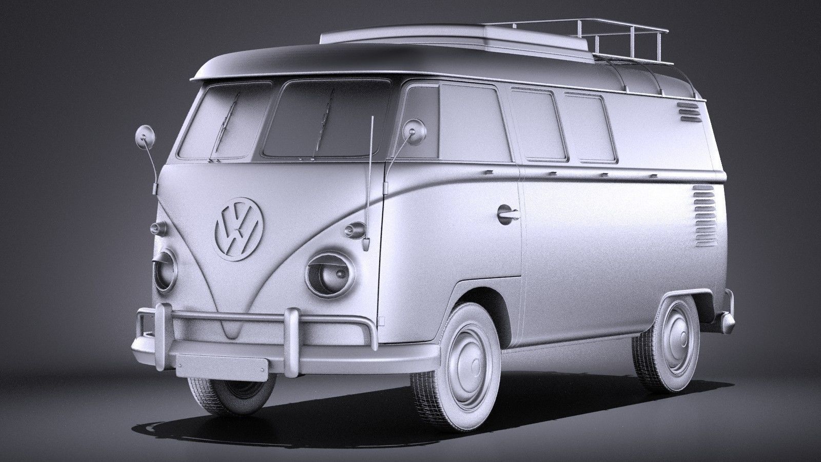 Volkswagen Transporter T1 Camper Van 1950 3D model_8