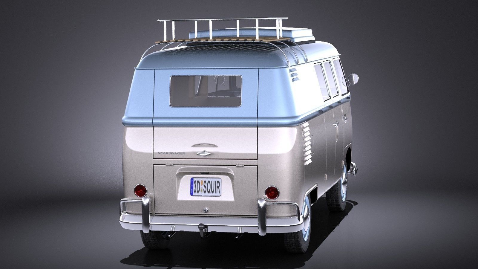 Volkswagen Transporter T1 Camper Van 1950 3D model_4