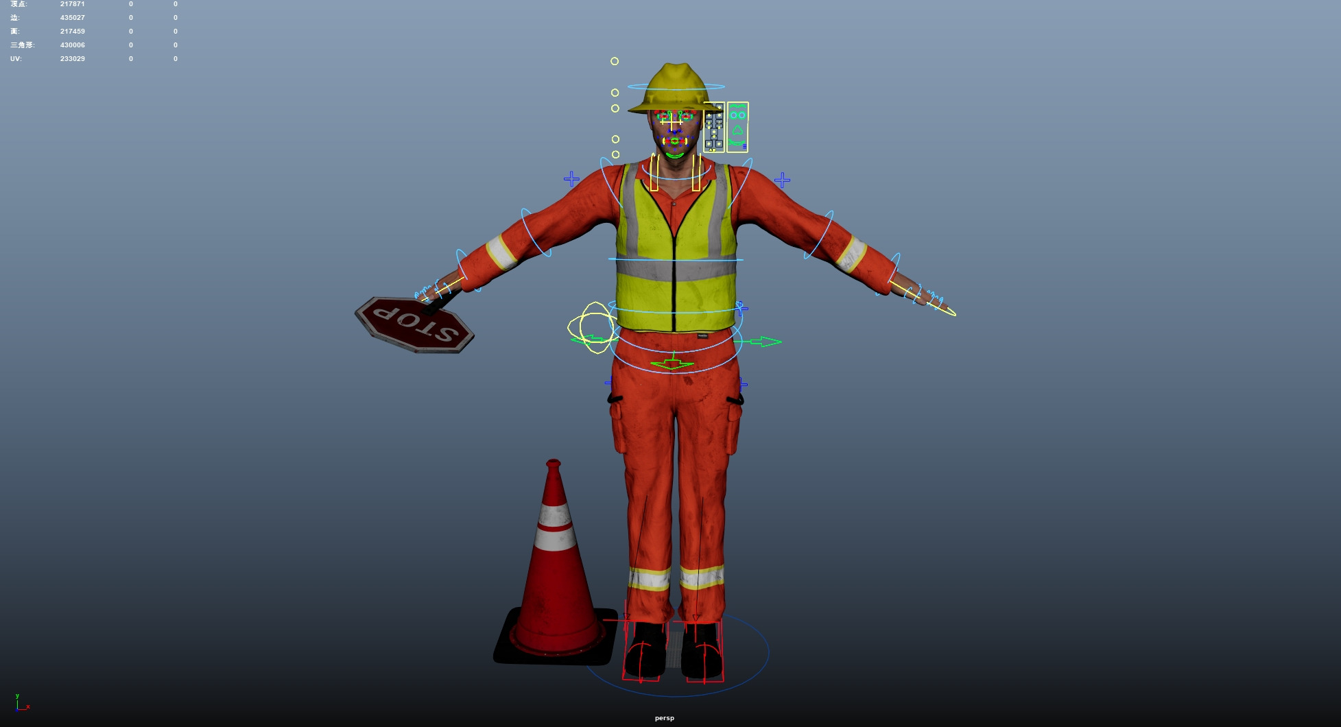 Road Worker 3D model_20