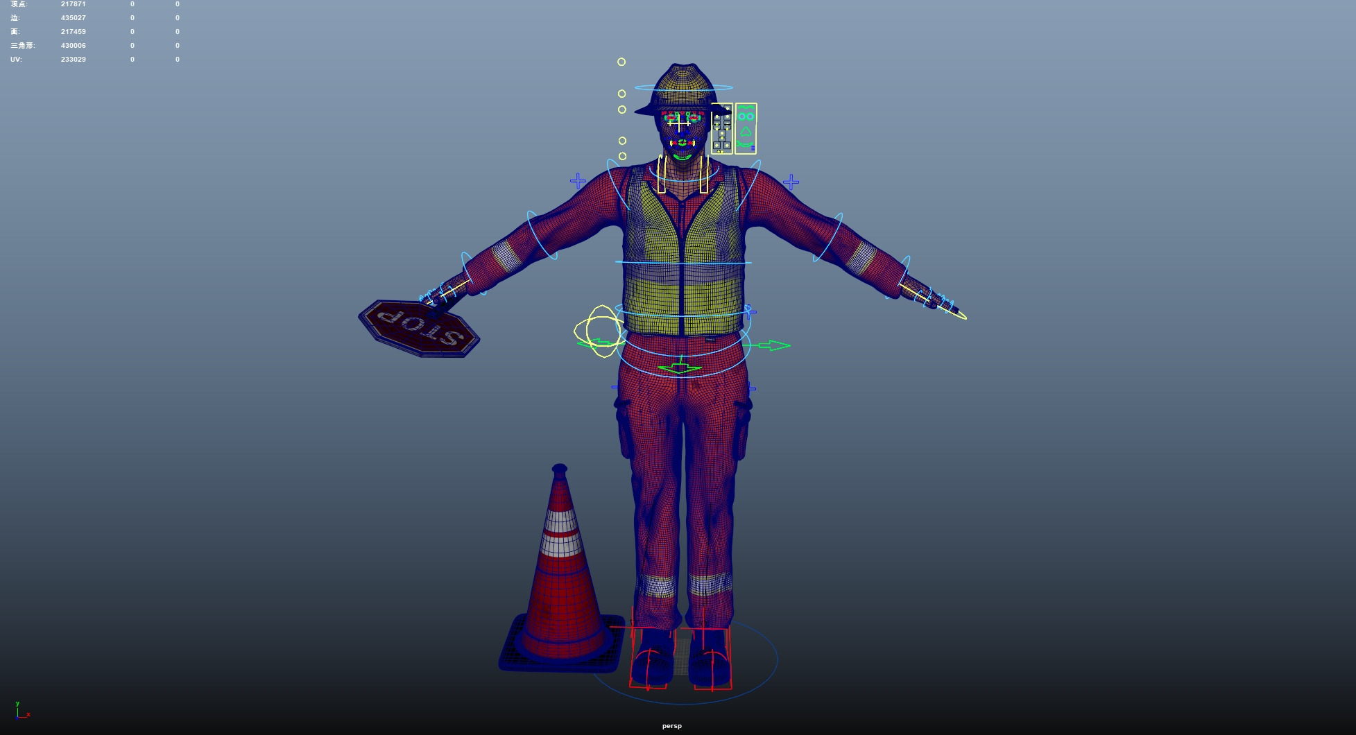 Road Worker 3D model_21