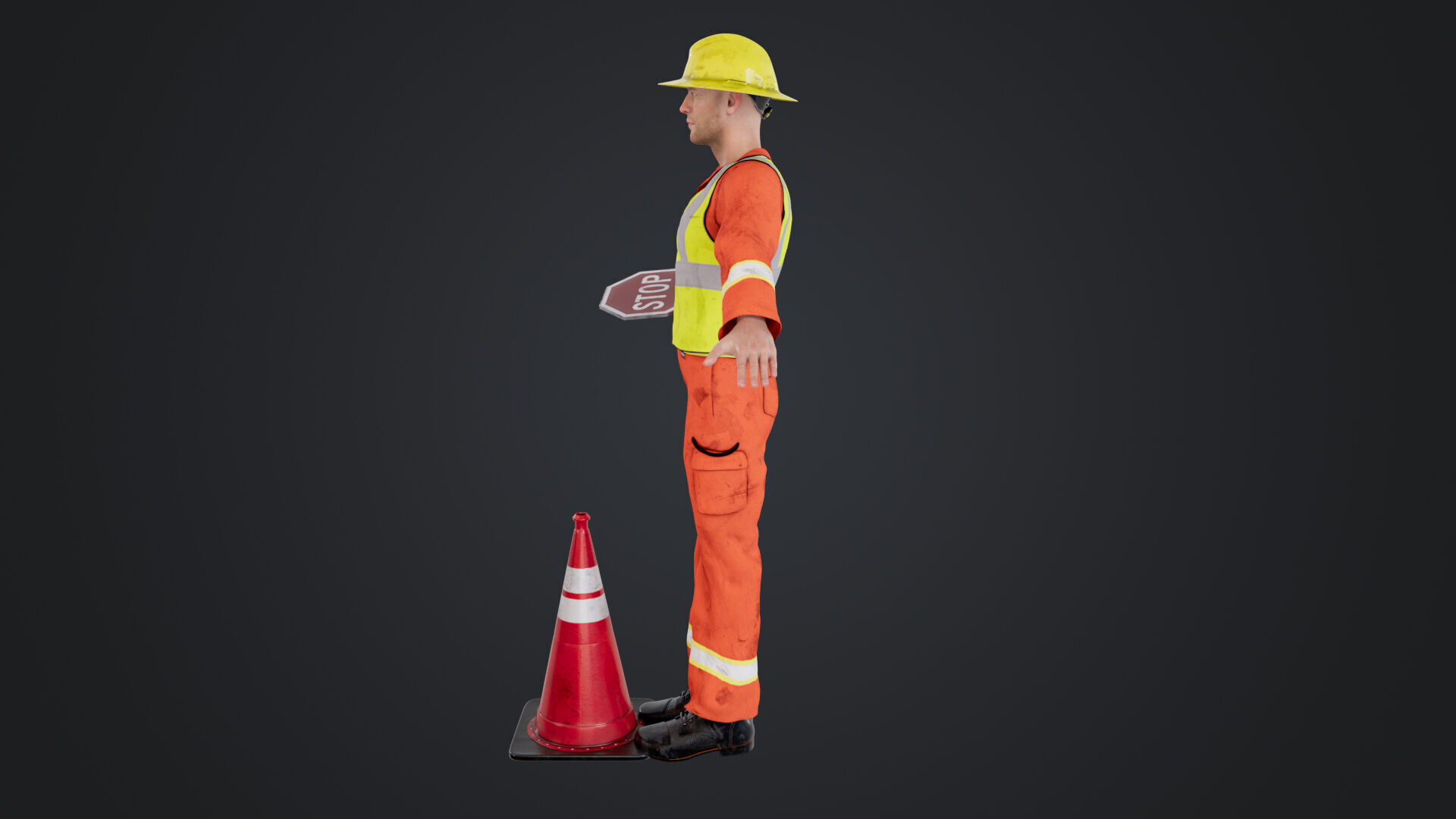 Road Worker 3D model_7