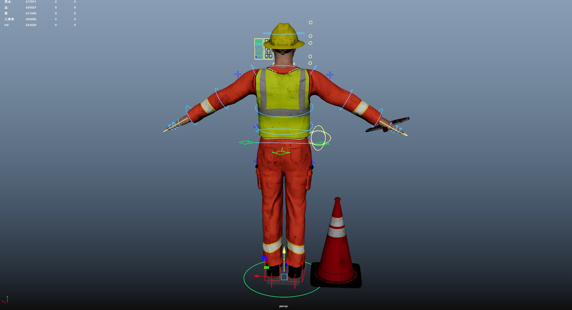 Road Worker 3D model_24