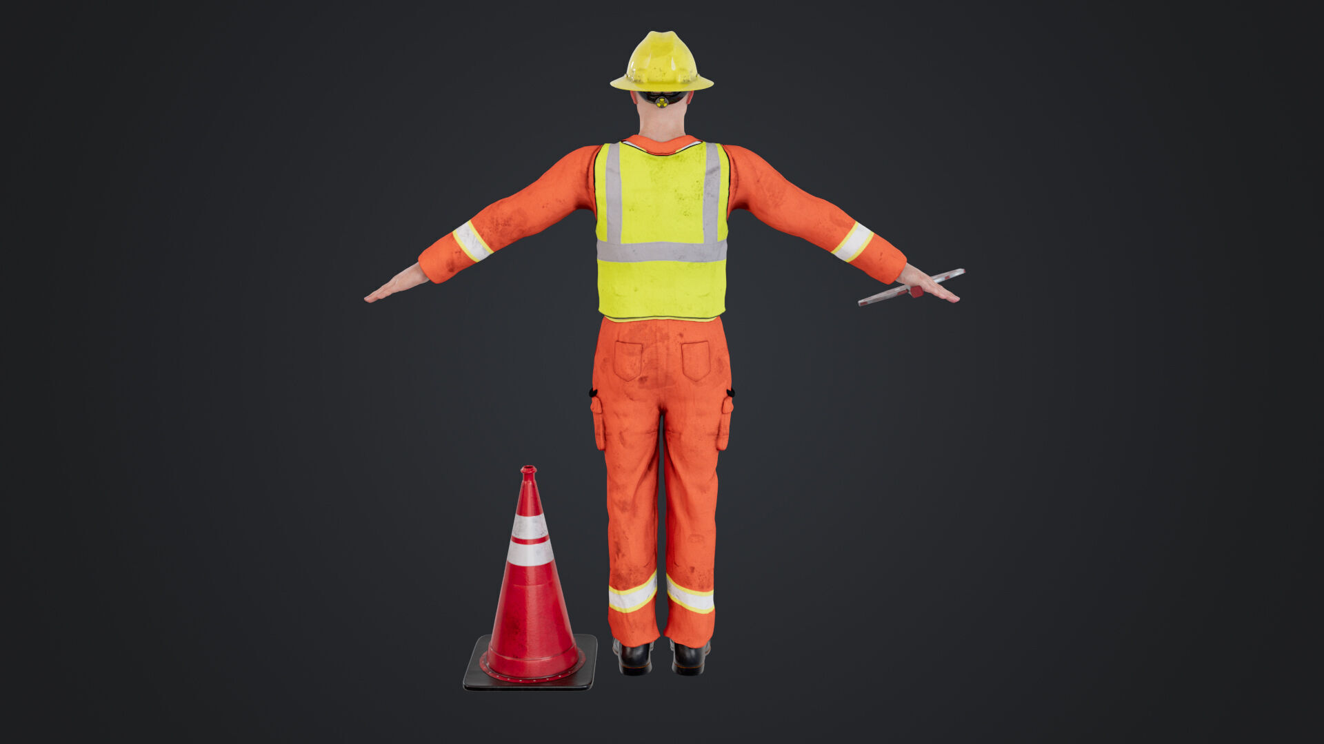 Road Worker 3D model_9