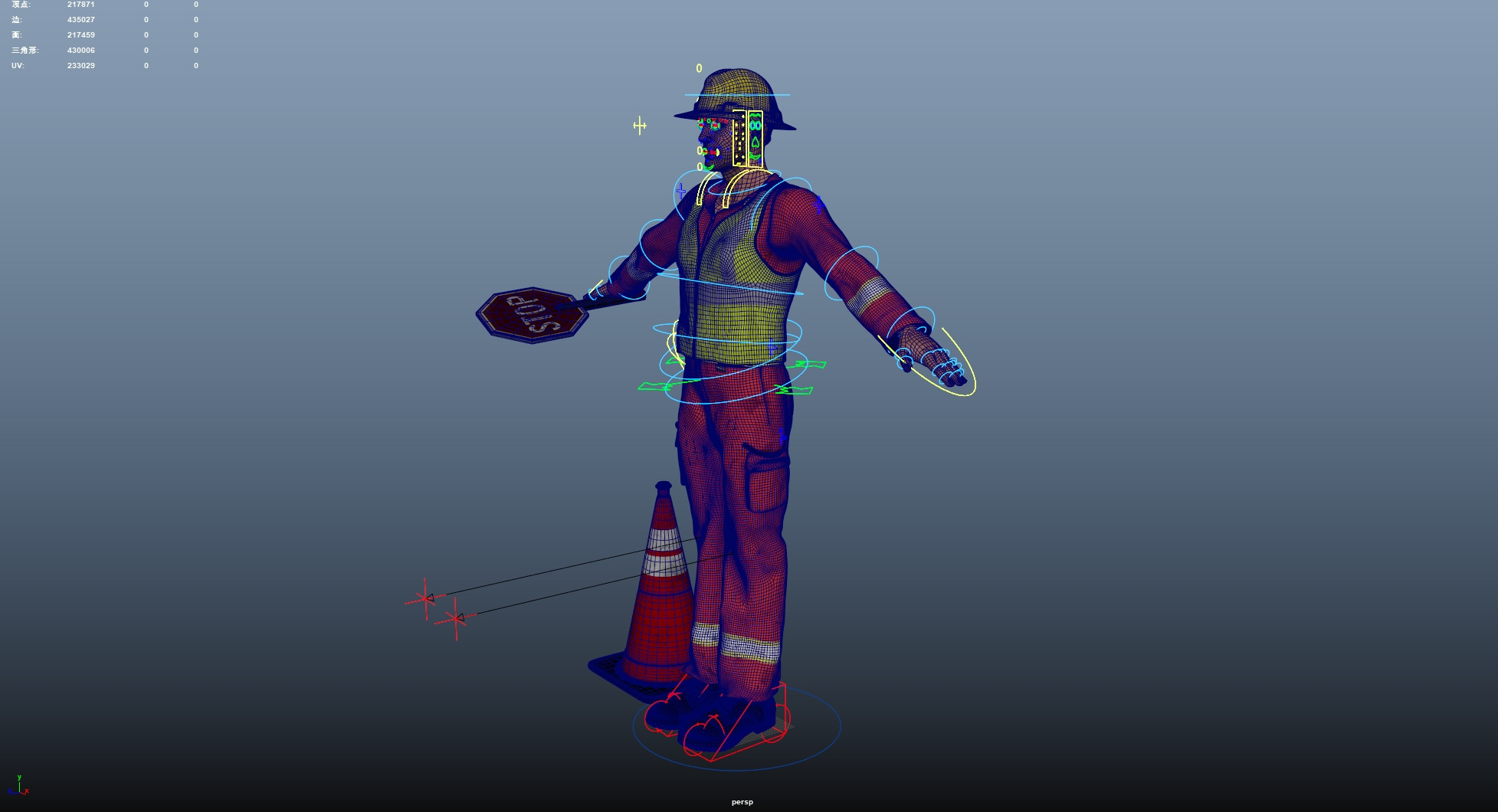 Road Worker 3D model_23