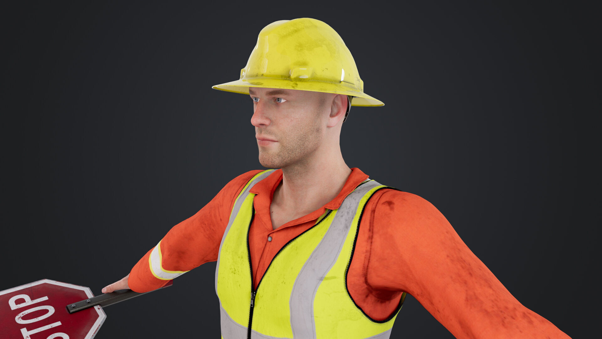 Road Worker 3D model_11