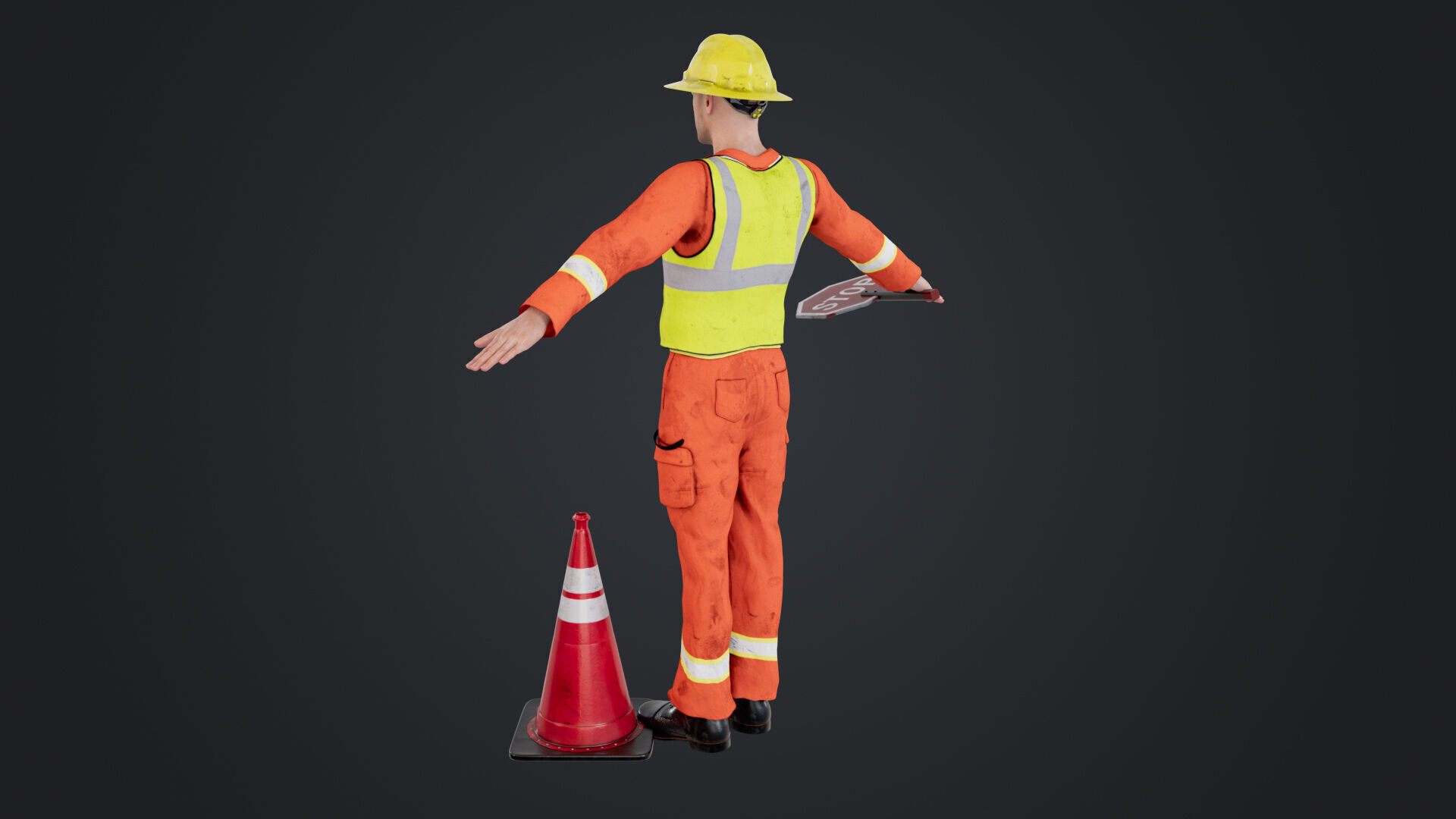 Road Worker 3D model_8