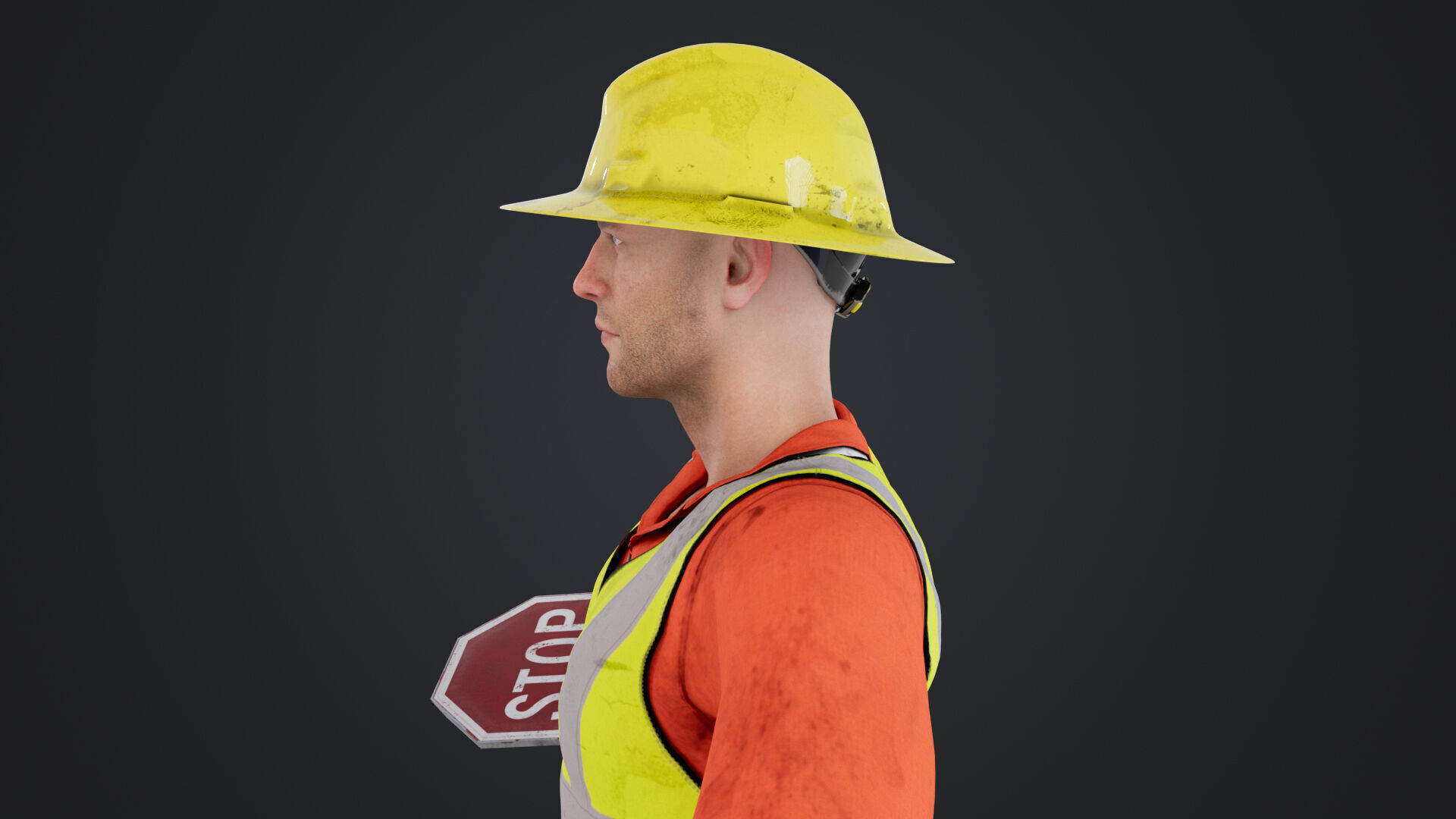 Road Worker 3D model_12