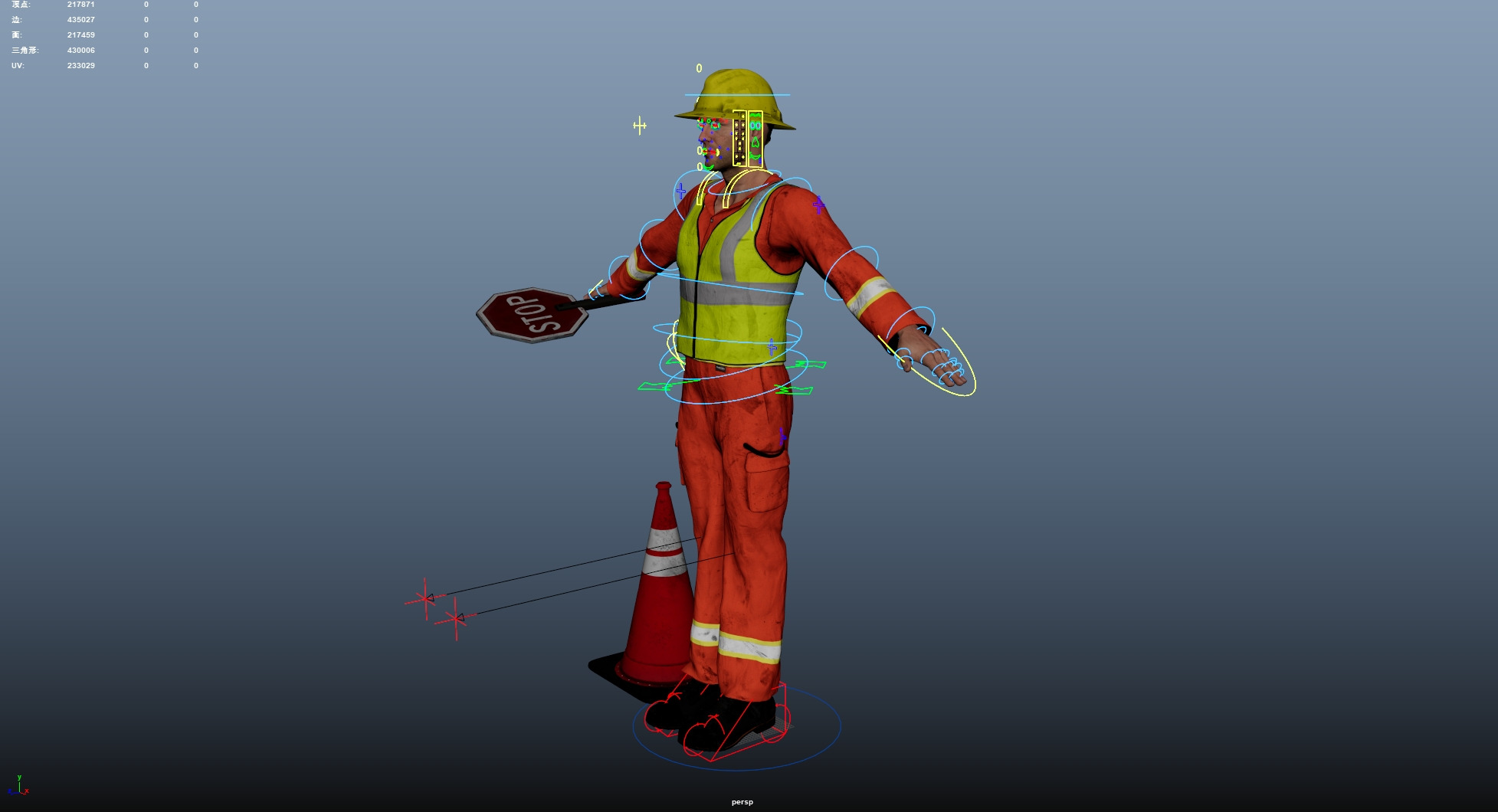 Road Worker 3D model_22