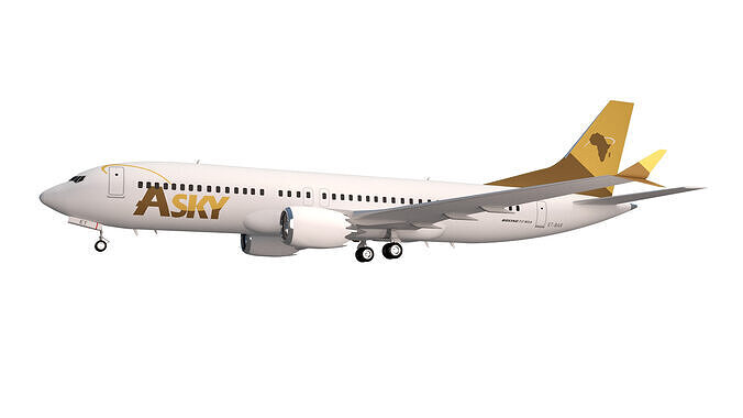 Asky Airlines Boeing 737 max 8 3D model