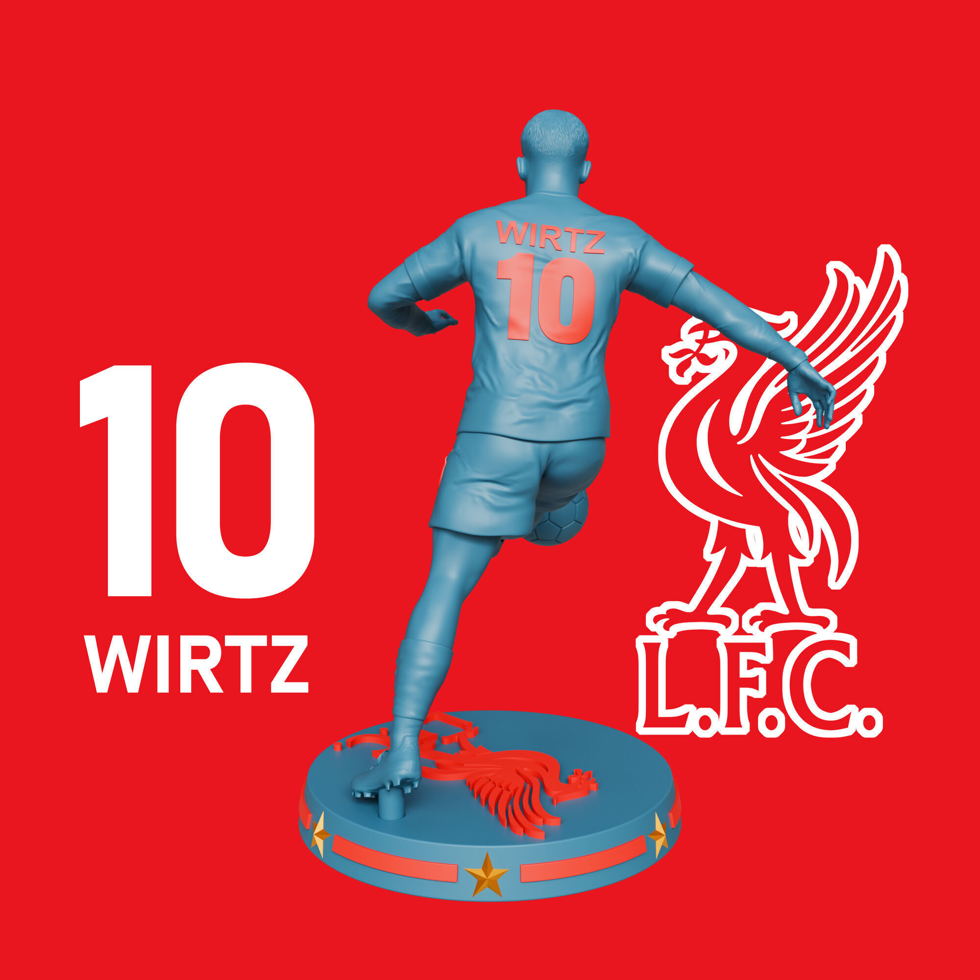 3D Printable Figurine of Florian Wirtz Number 10 Liverpool FC 3D print model_6