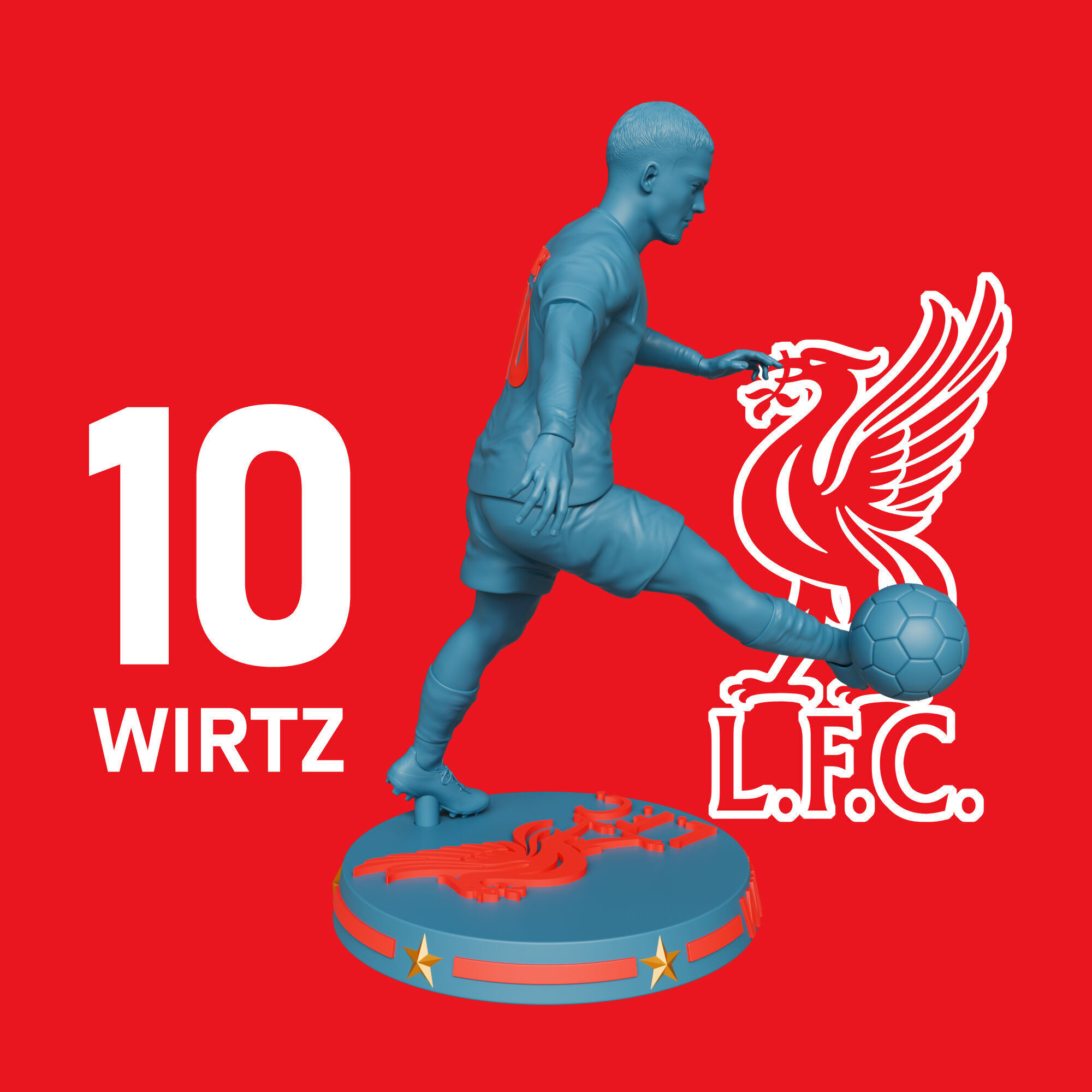 3D Printable Figurine of Florian Wirtz Number 10 Liverpool FC 3D print model_4