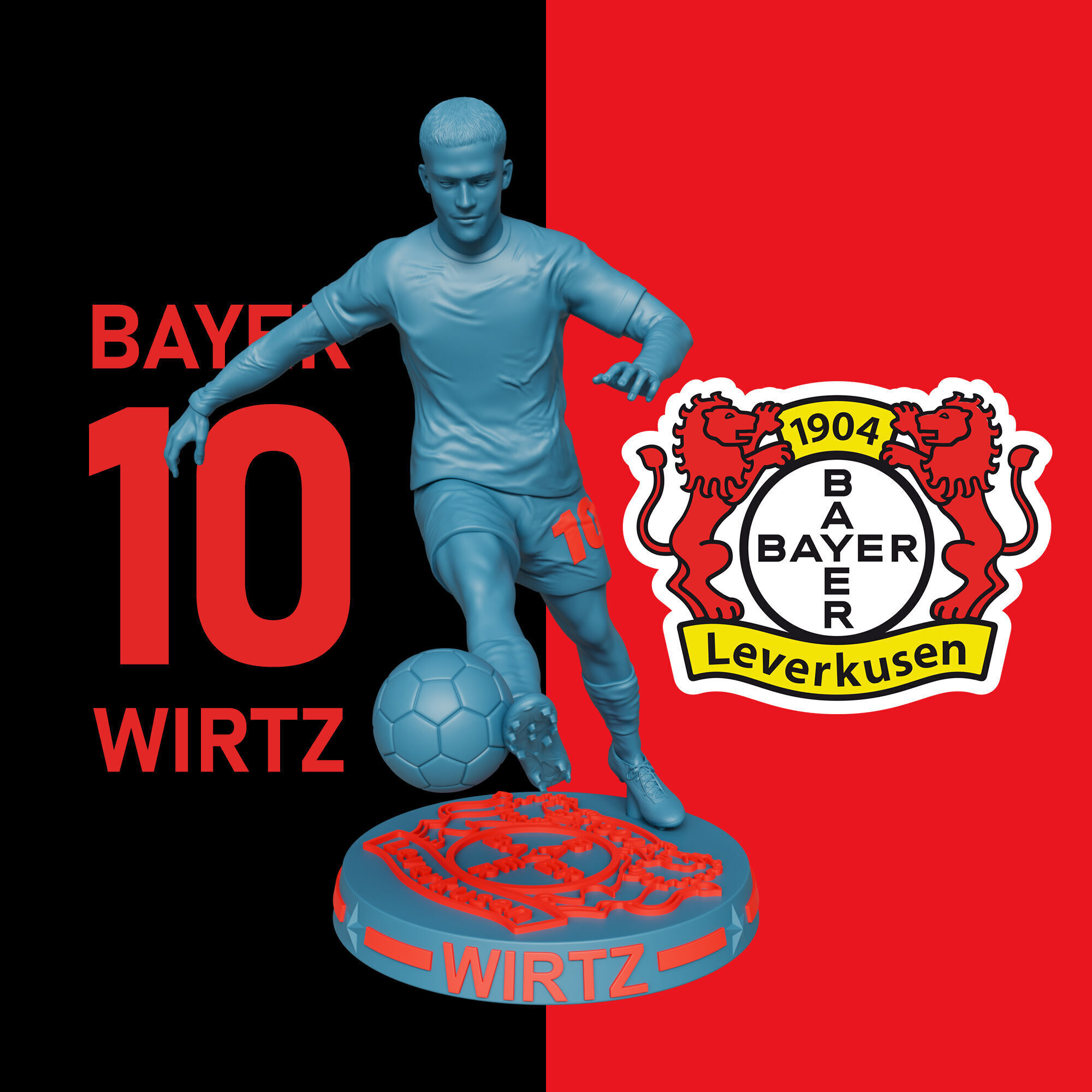 3D Printable Figurine of Florian Wirtz Number 10 Liverpool FC 3D print model_8