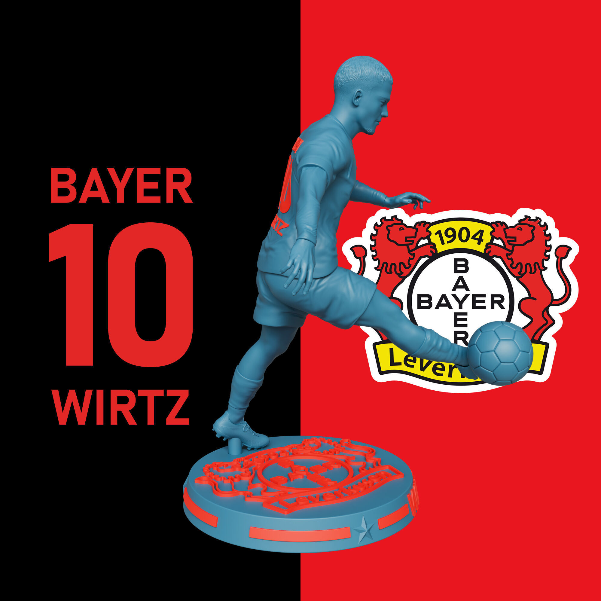 3D Printable Figurine of Florian Wirtz Number 10 Liverpool FC 3D print model_11