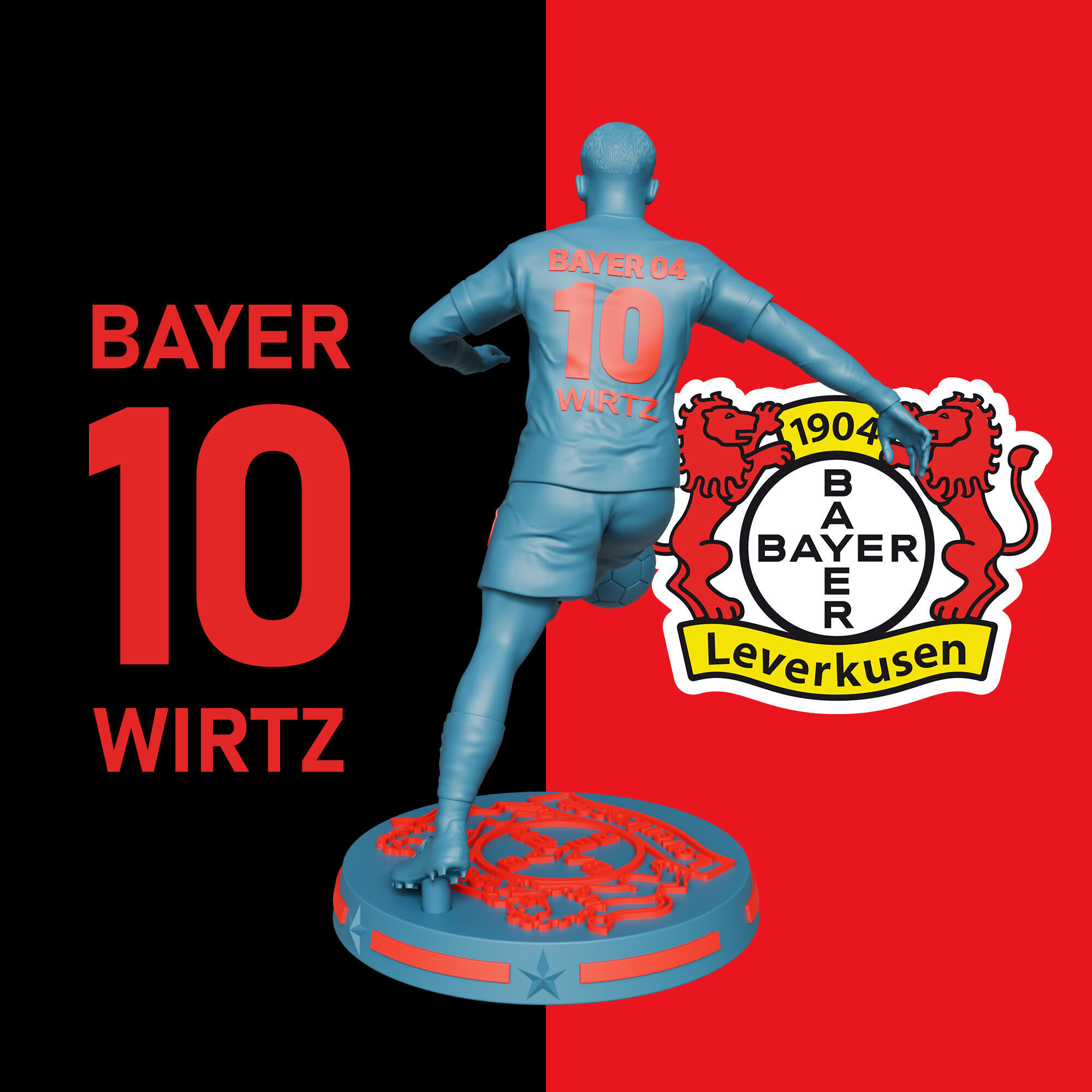 3D Printable Figurine of Florian Wirtz Number 10 Liverpool FC 3D print model_9