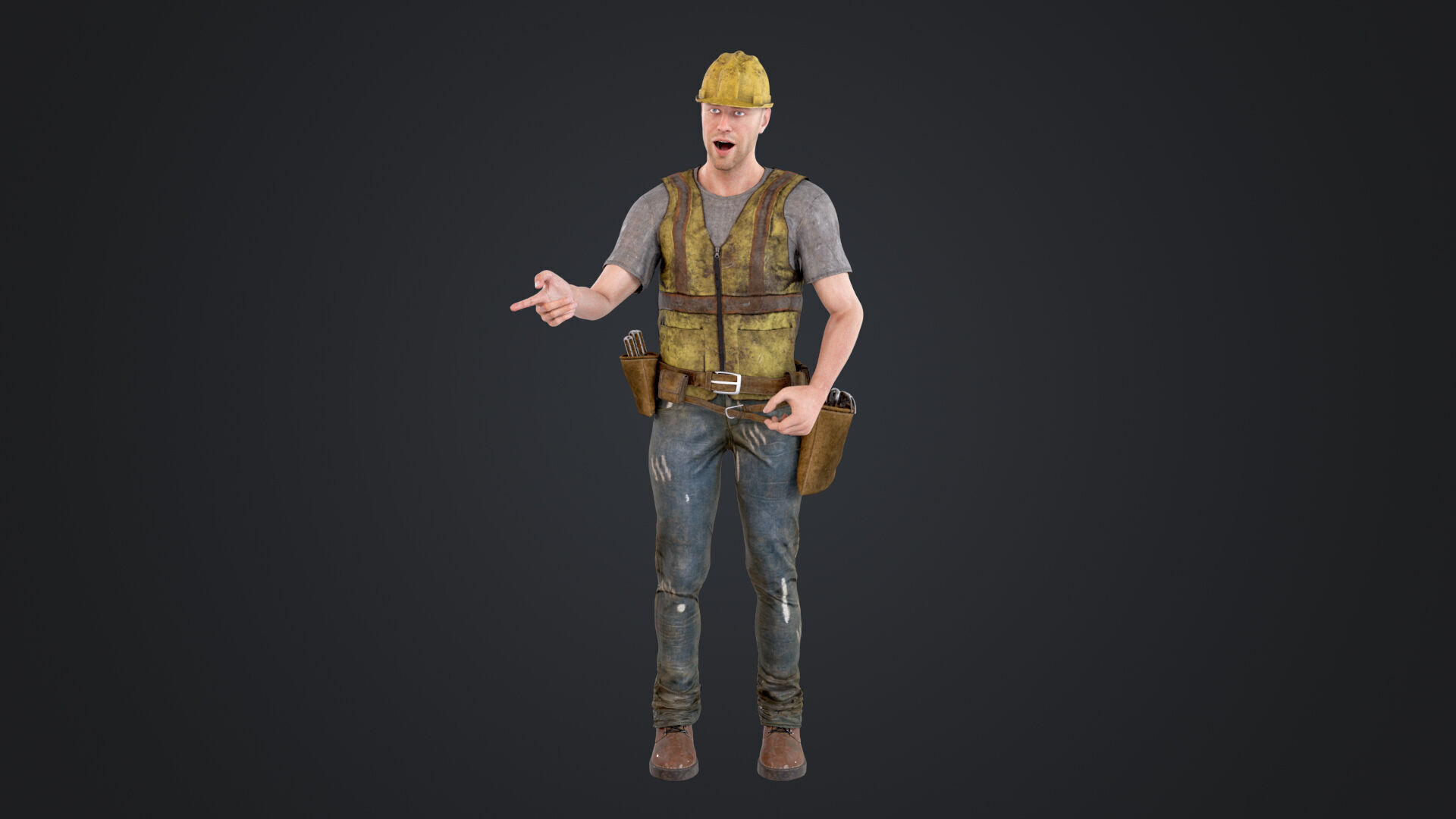 Construction Worker 3D model_2