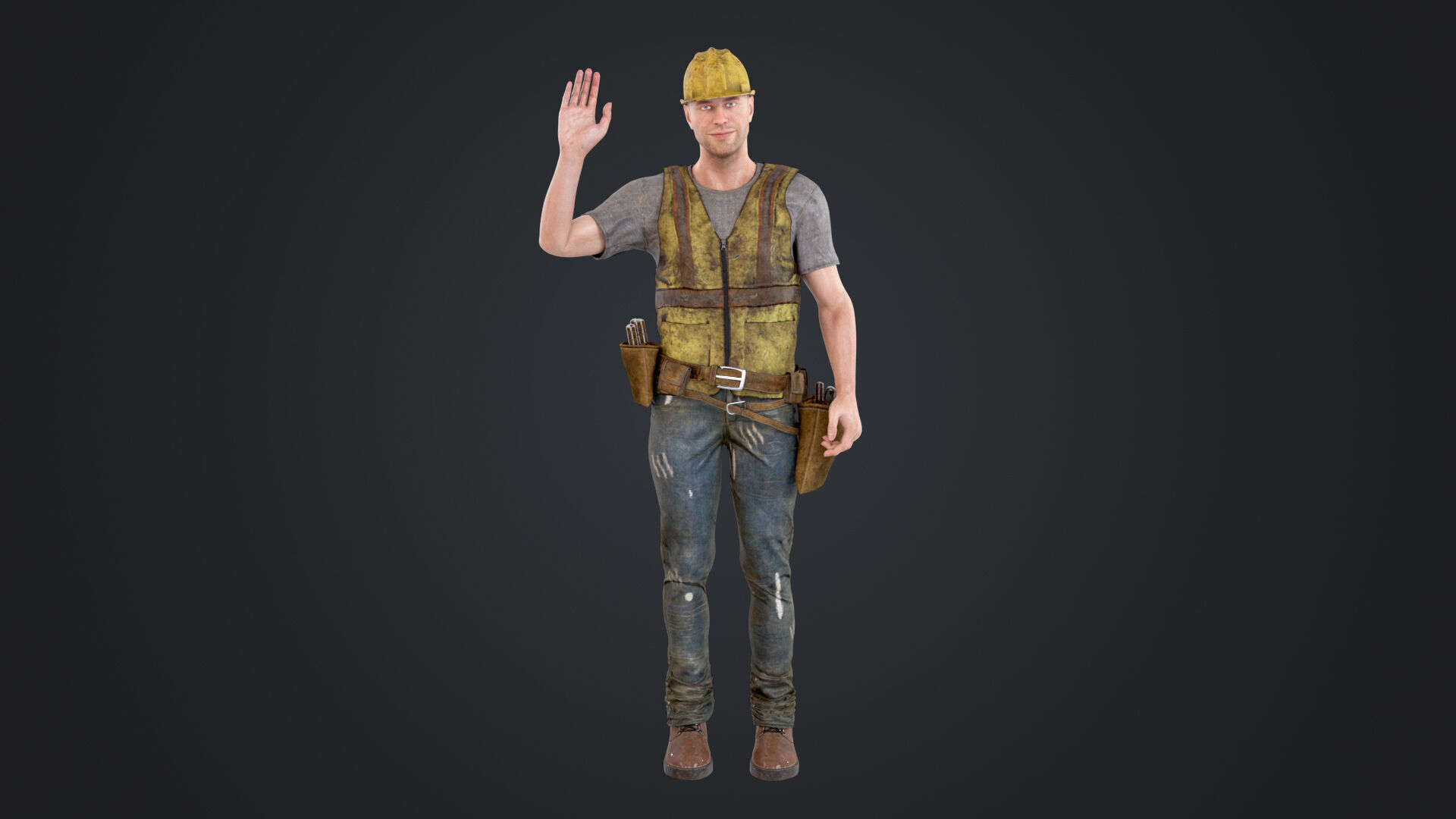 Construction Worker 3D model_4
