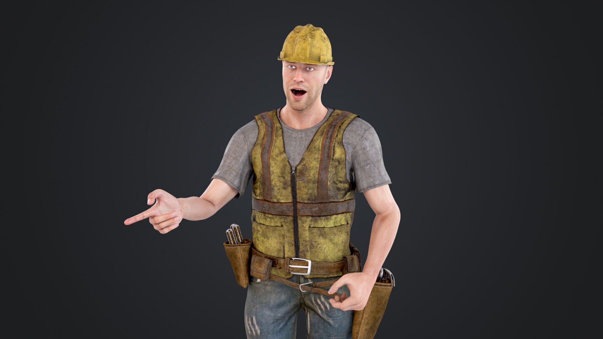 Construction Worker 3D model_1