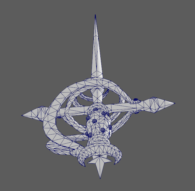 celestial rapier long sword Low-poly 3D model_4