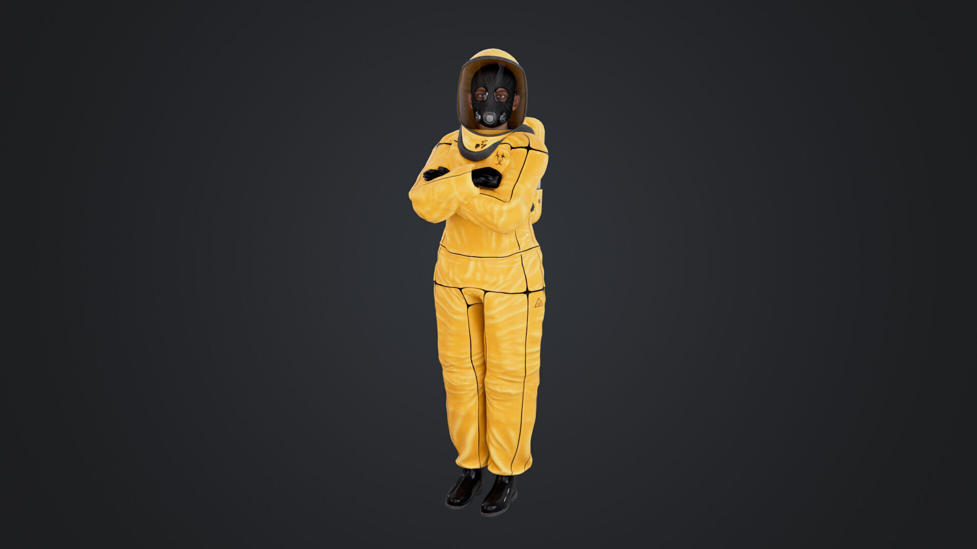 Female In Protective Suit 3D model_2