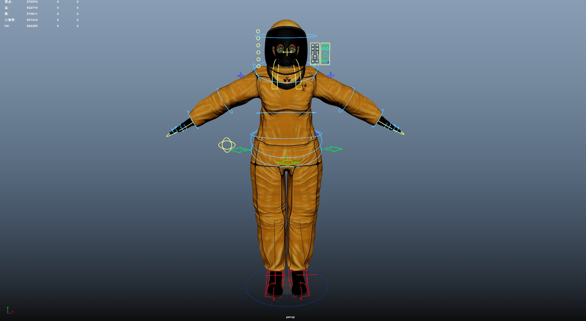 Female In Protective Suit 3D model_15