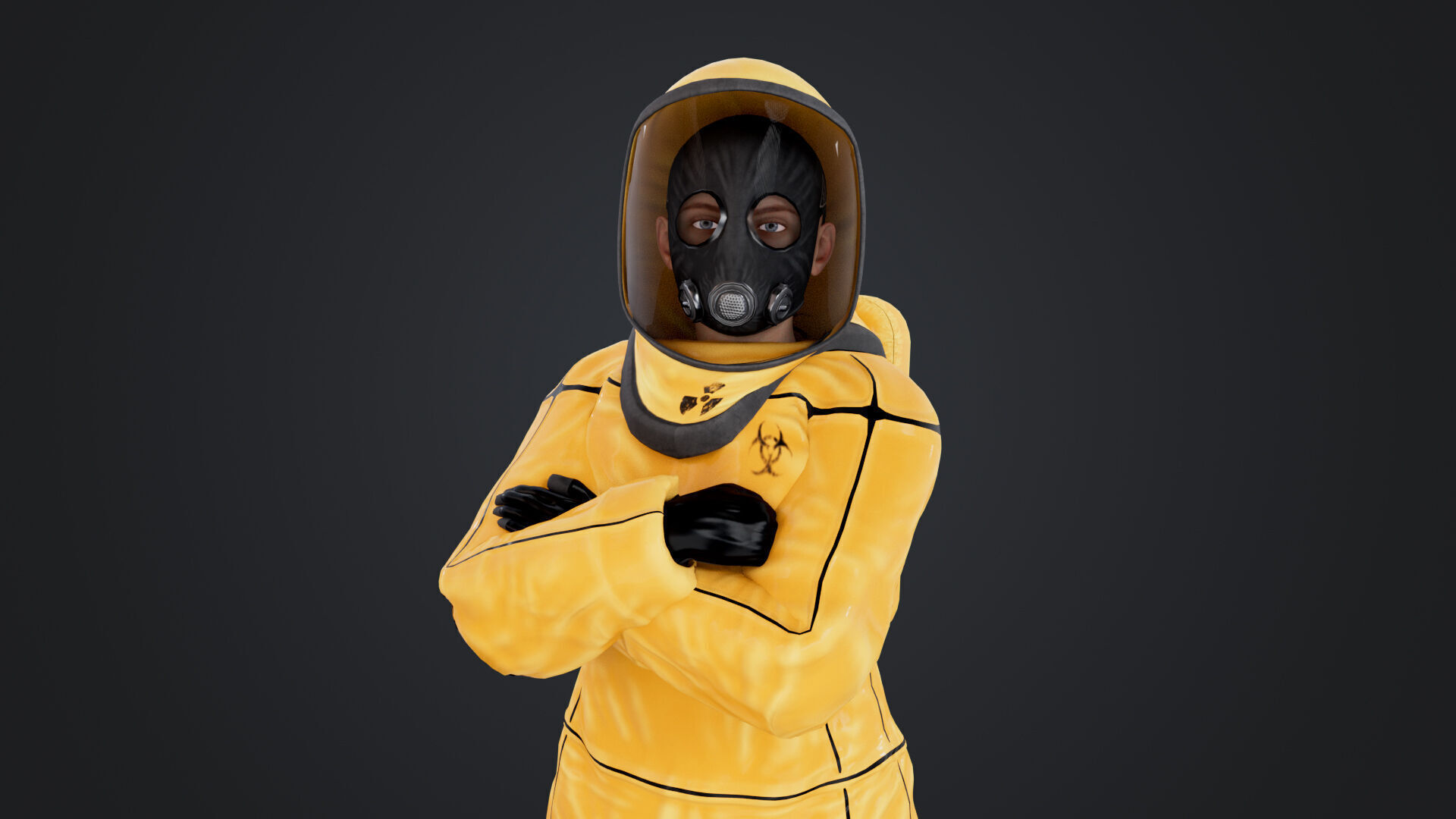Female In Protective Suit 3D model_1