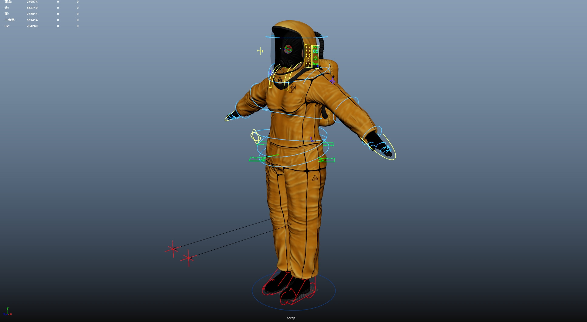 Female In Protective Suit 3D model_19