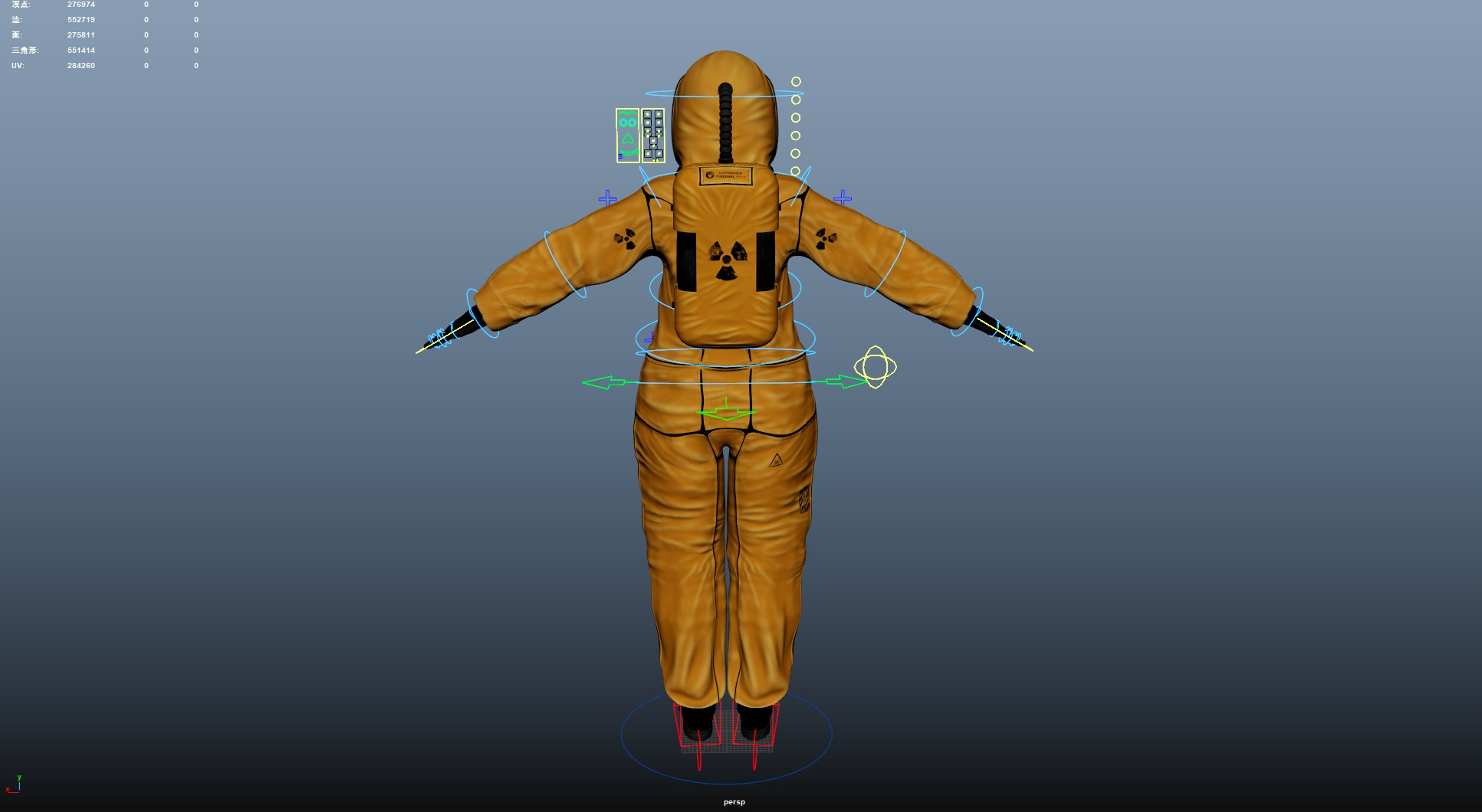 Female In Protective Suit 3D model_17