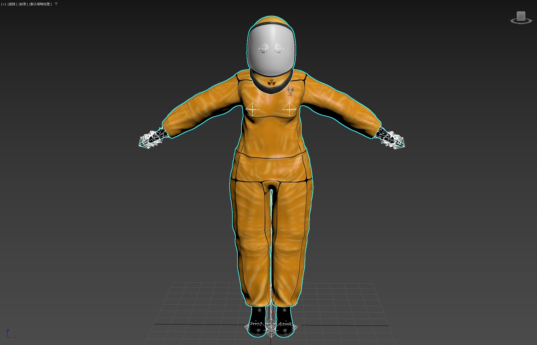 Female In Protective Suit 3D model_21