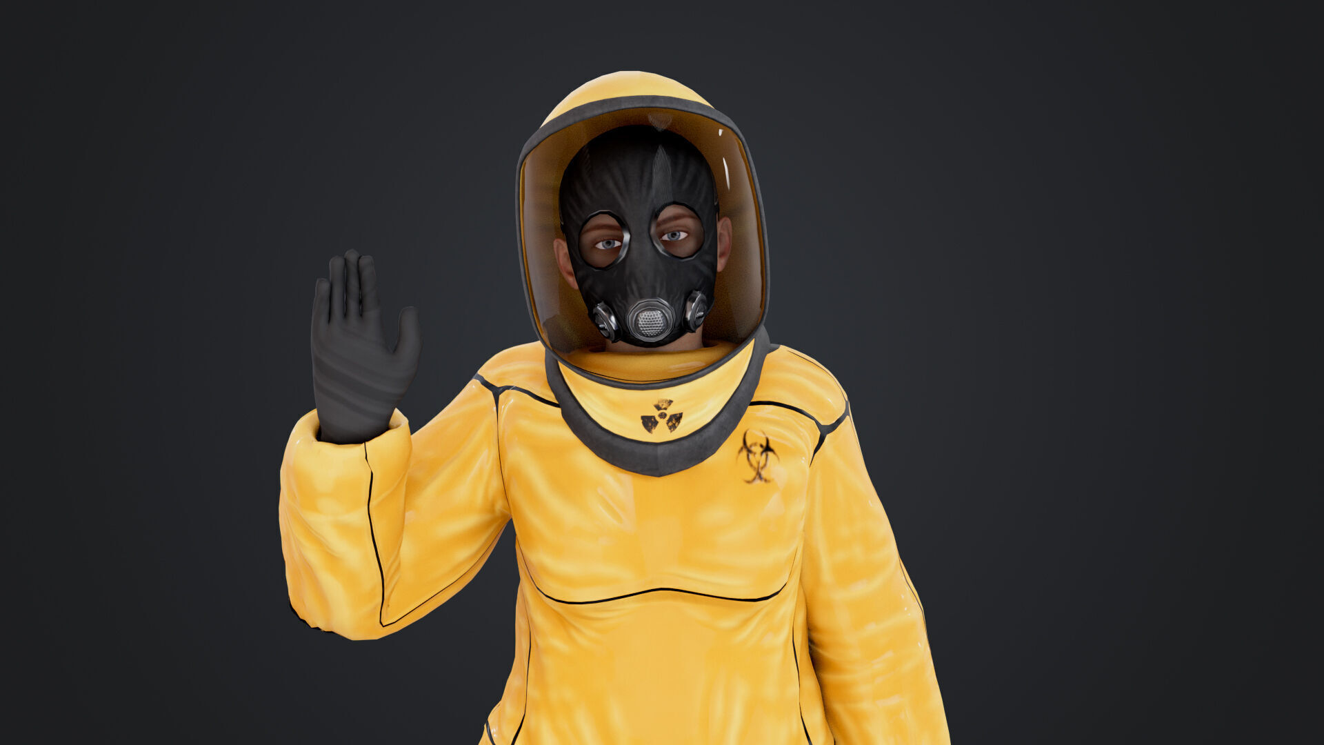 Female In Protective Suit 3D model_4