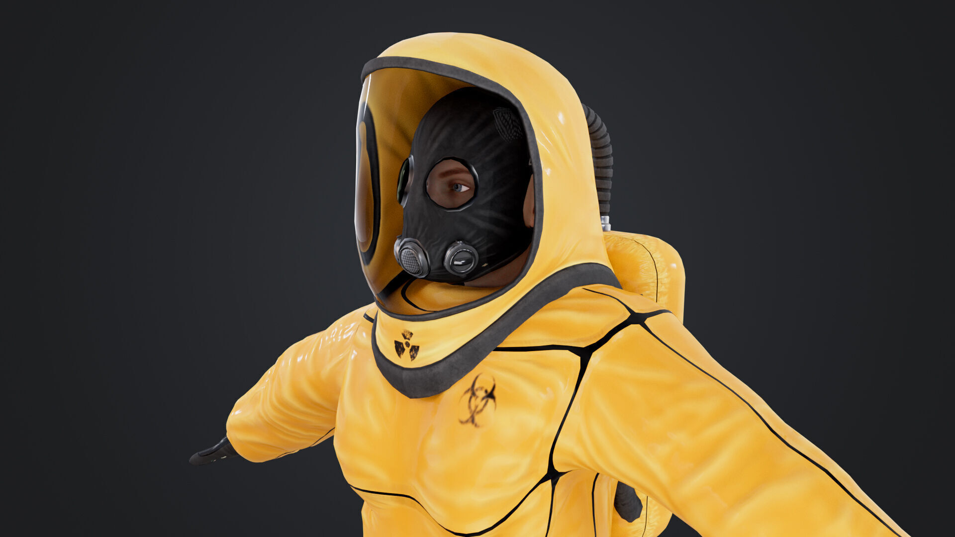 Female In Protective Suit 3D model_11