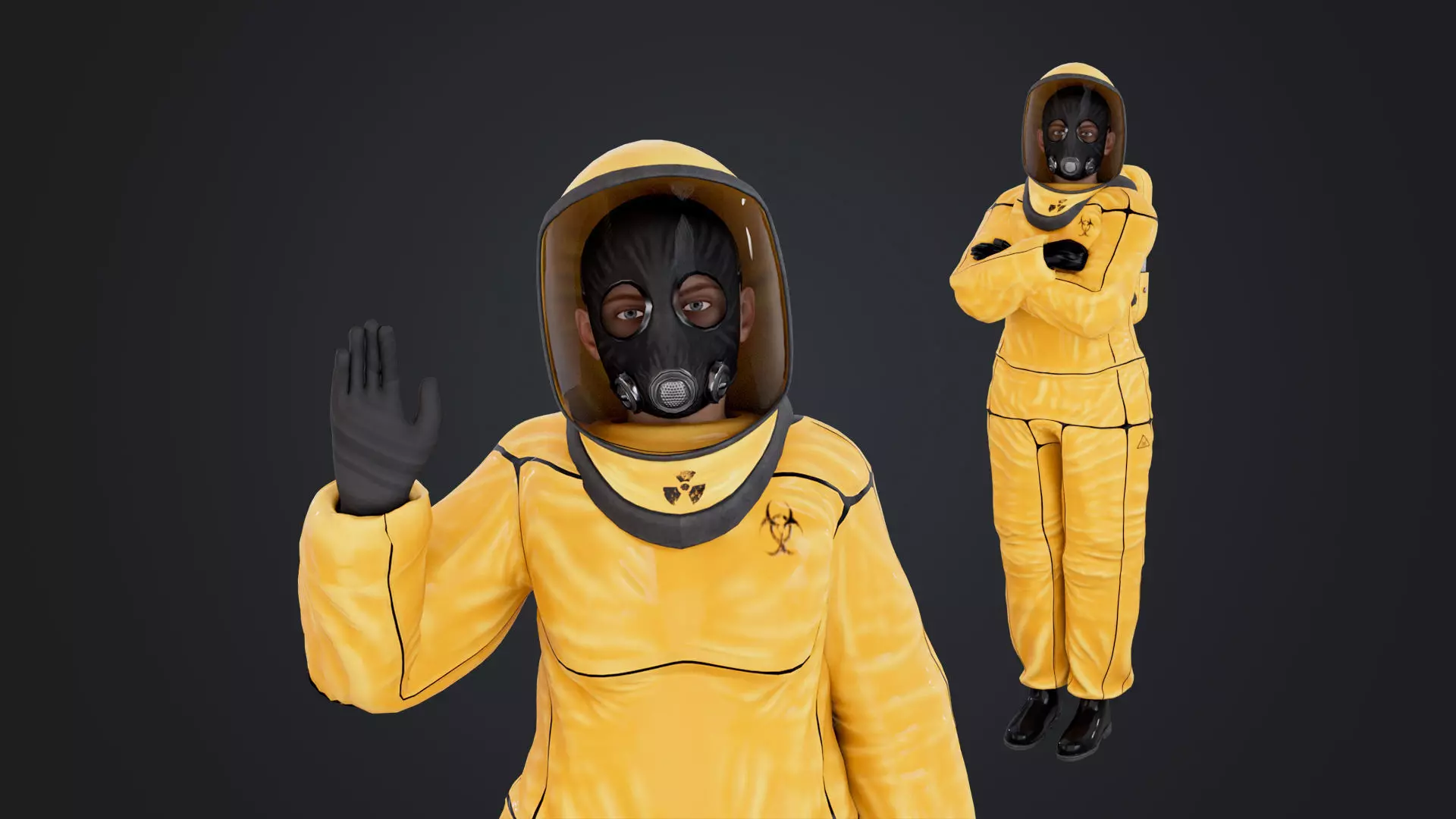Female In Protective Suit 3D model_0