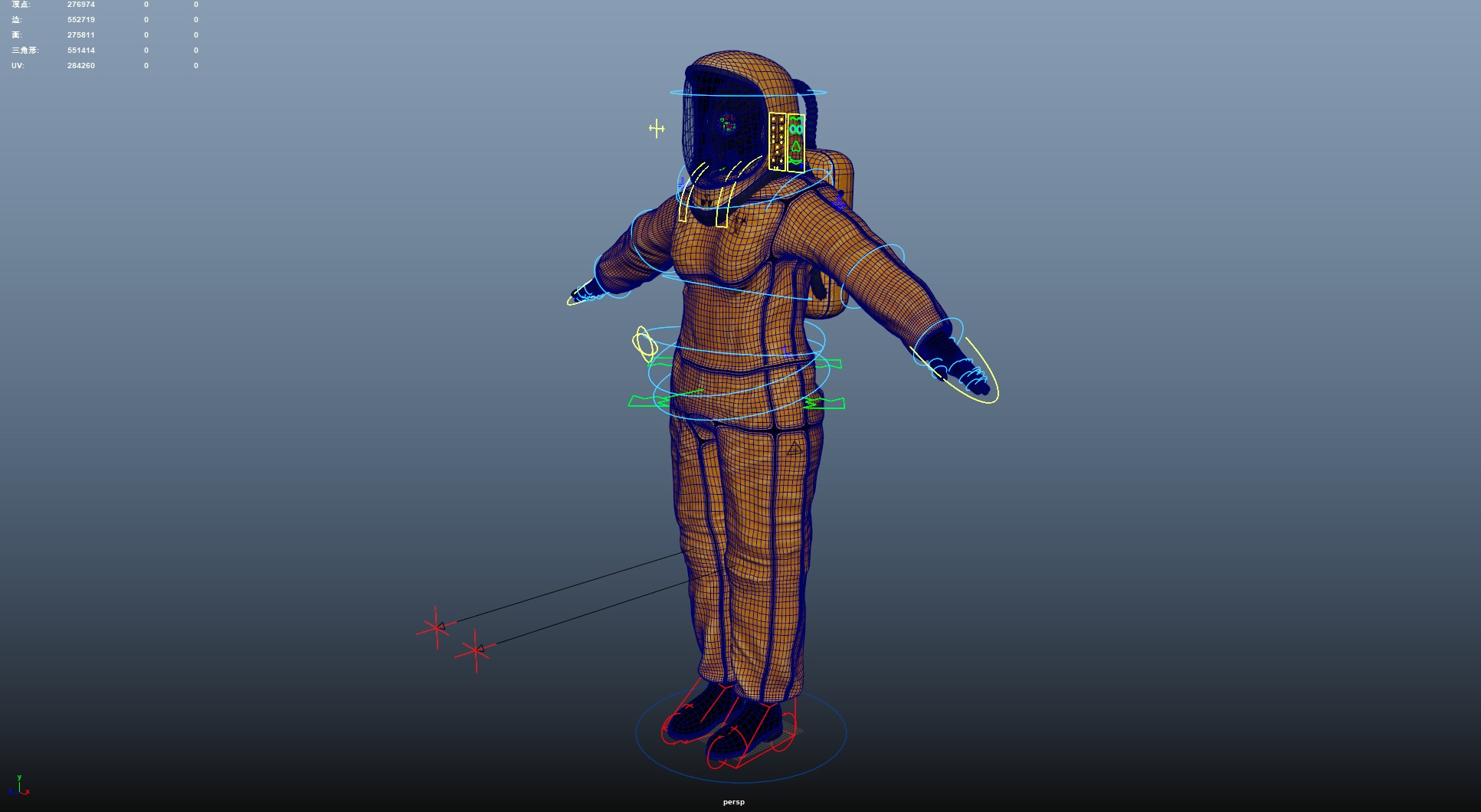 Female In Protective Suit 3D model_20