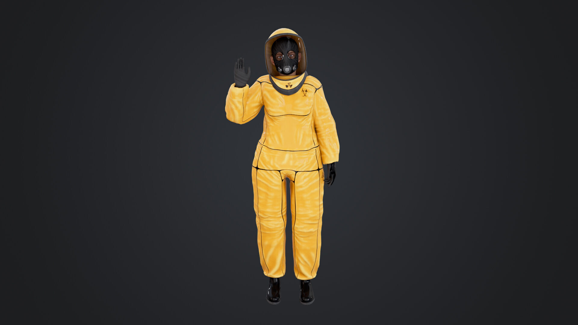 Female In Protective Suit 3D model_3