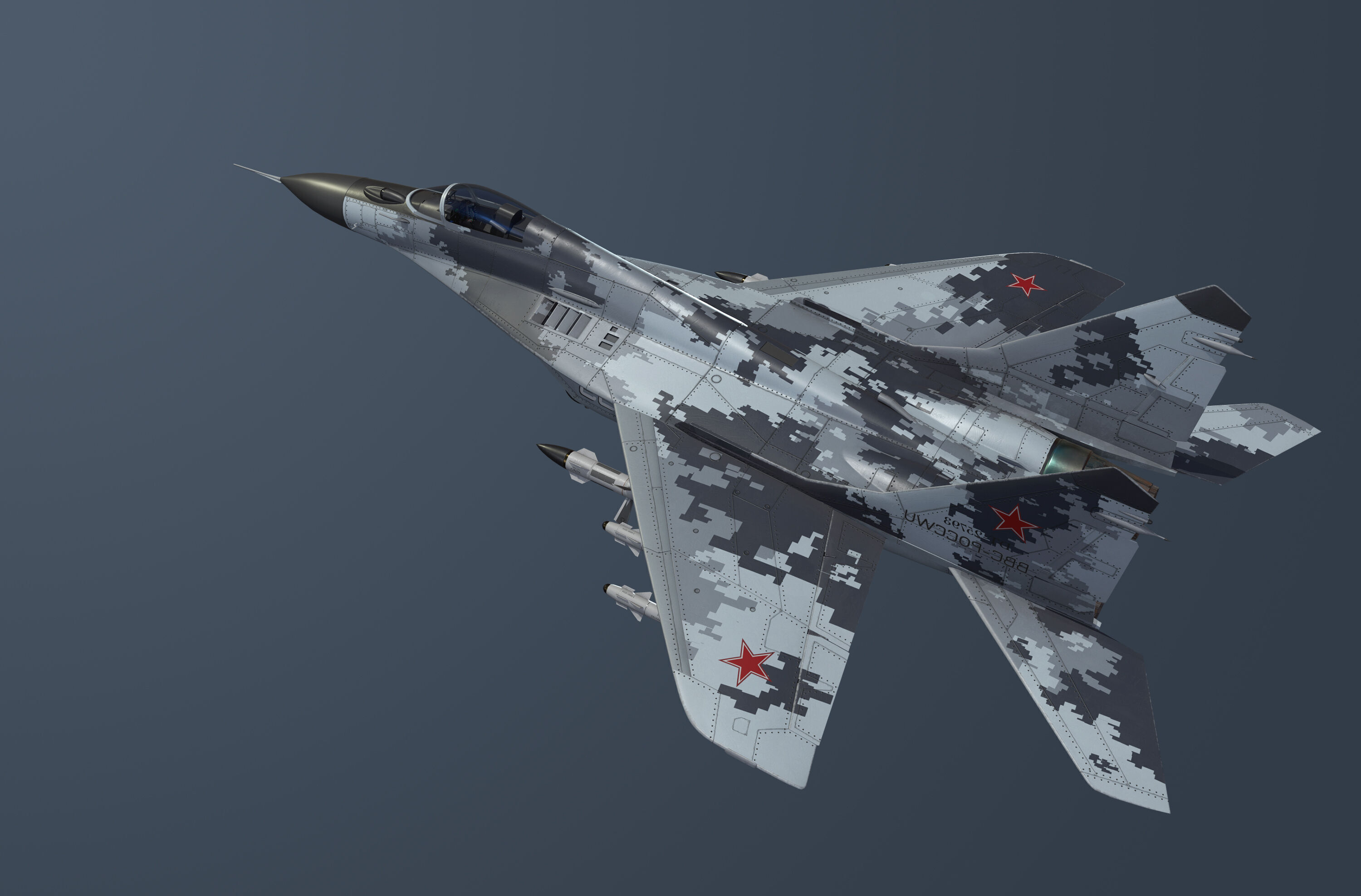 Mig29 Low-poly 3D model_5