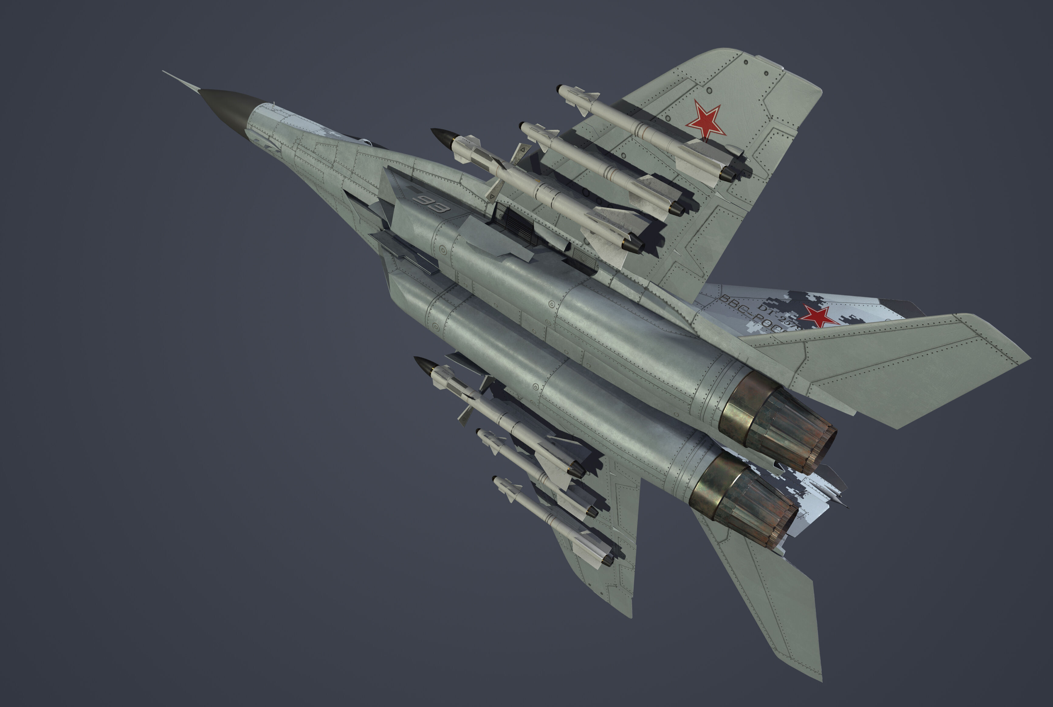 Mig29 Low-poly 3D model_10