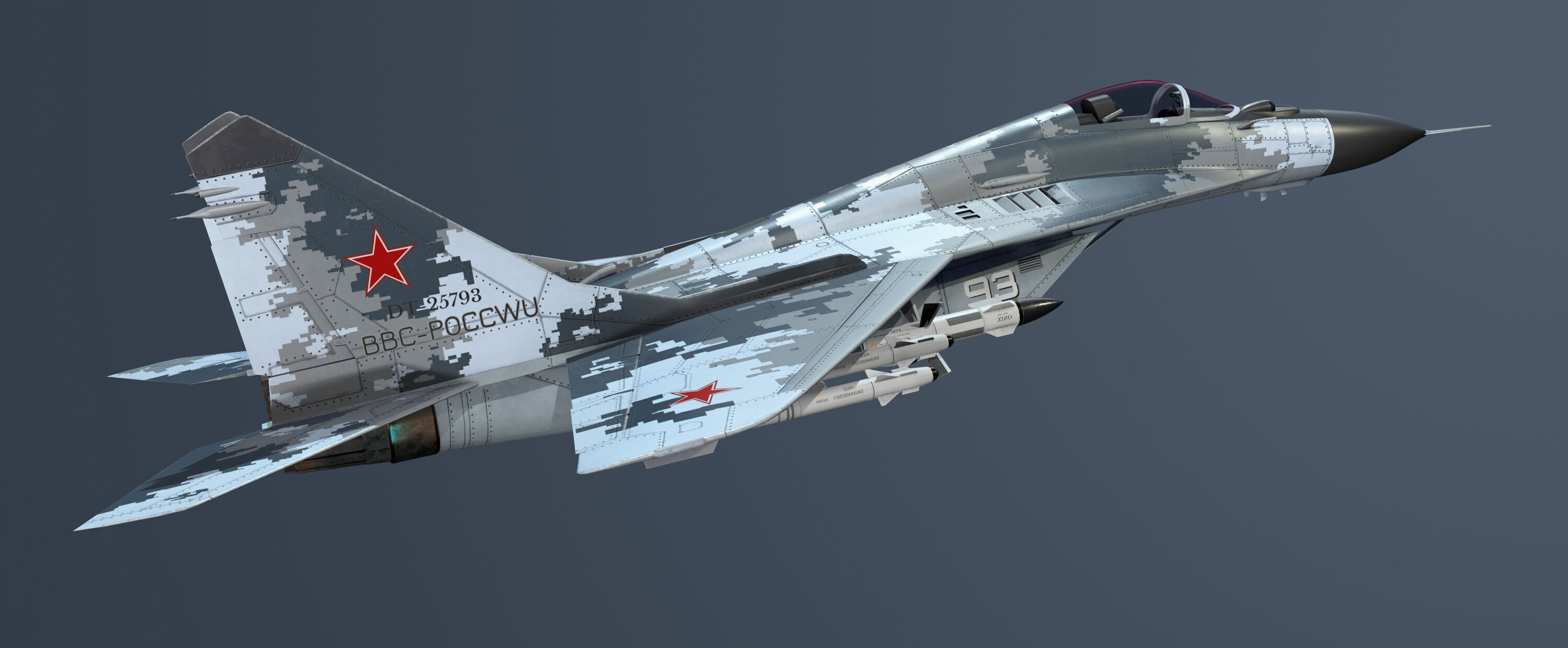 Mig29 Low-poly 3D model_8