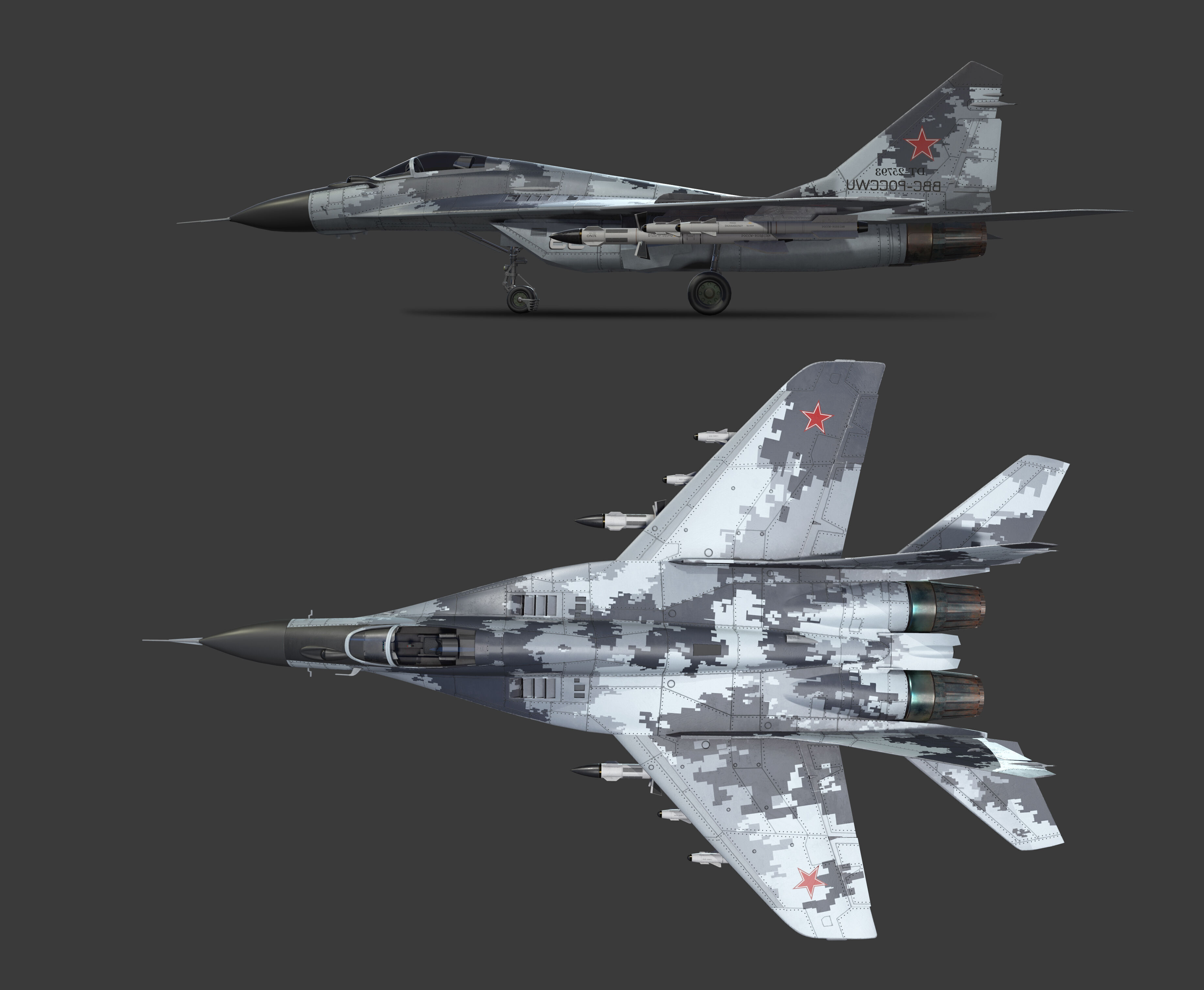Mig29 Low-poly 3D model_4