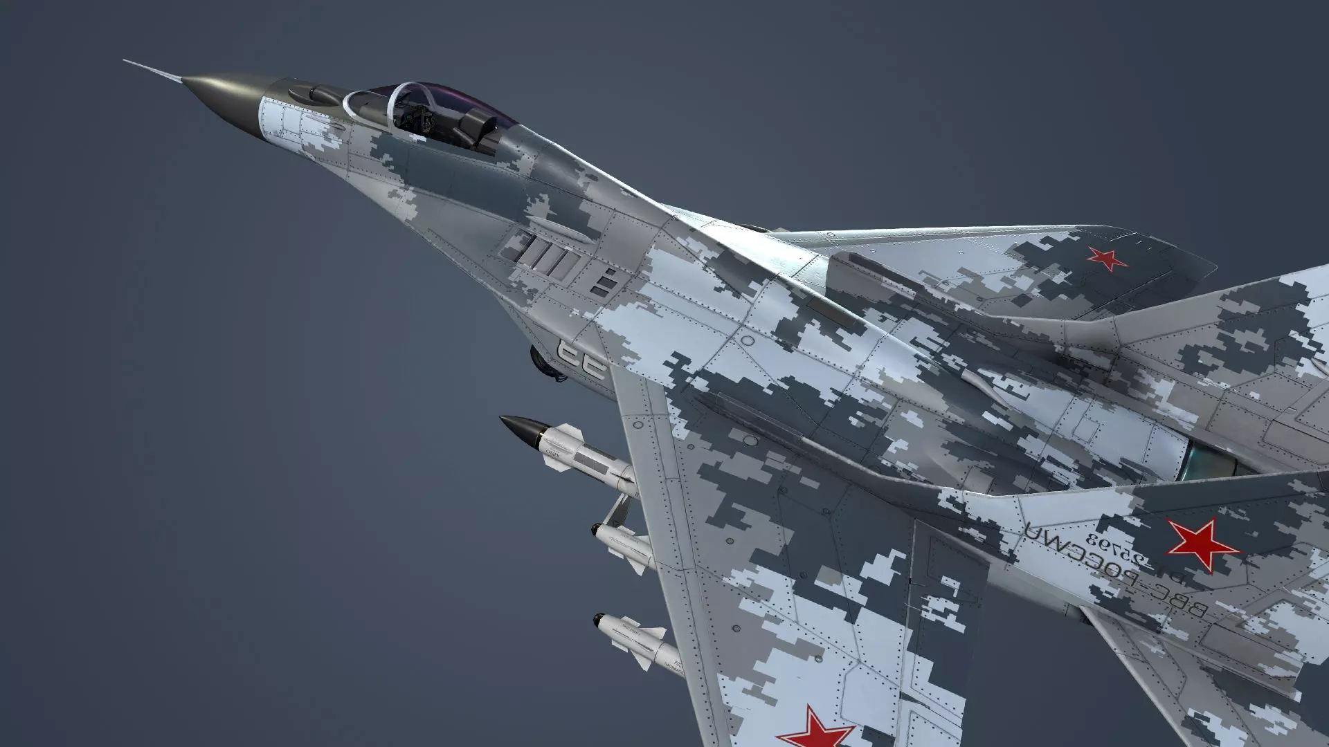 Mig29 Low-poly 3D model_0