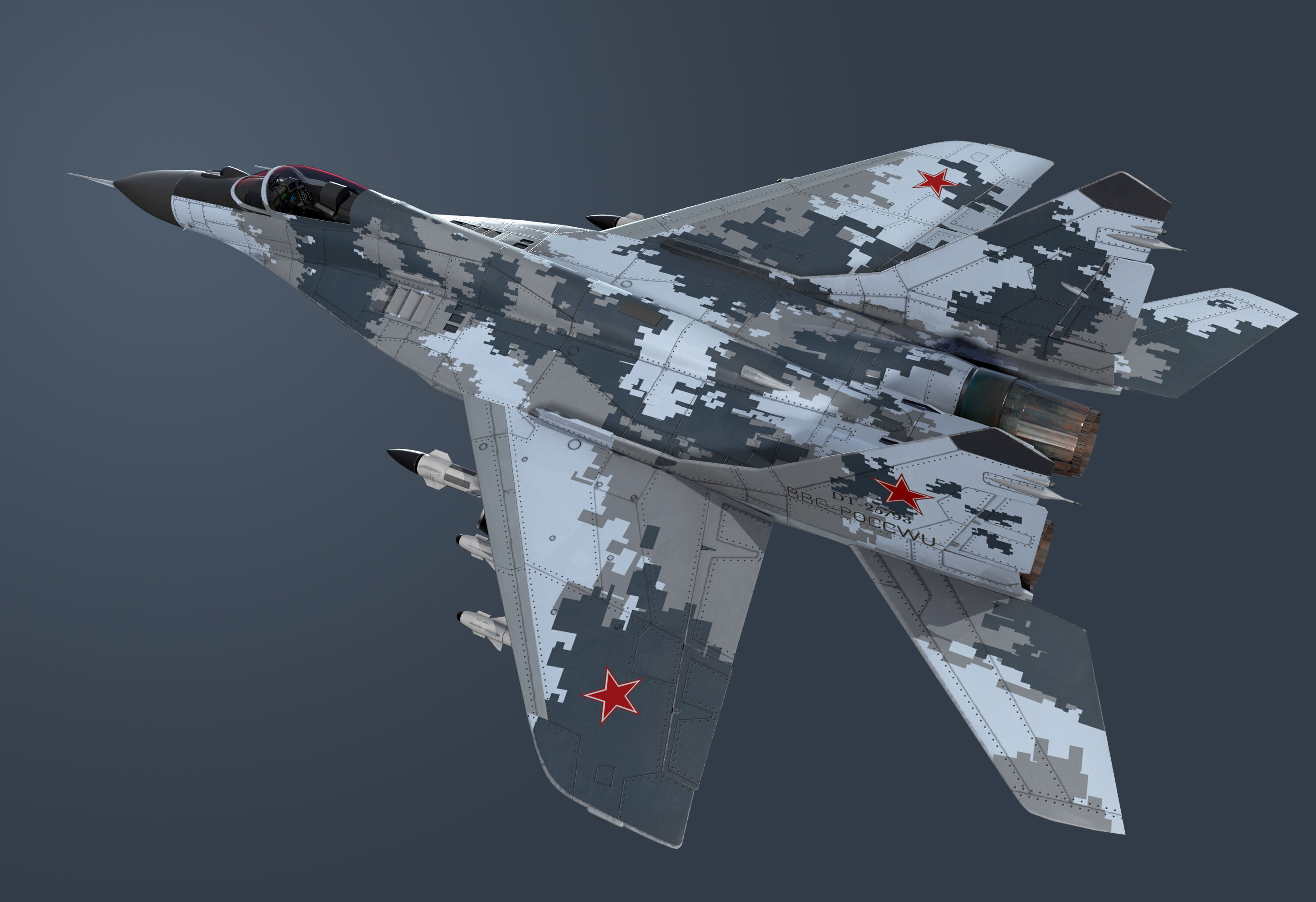 Mig29 Low-poly 3D model_6