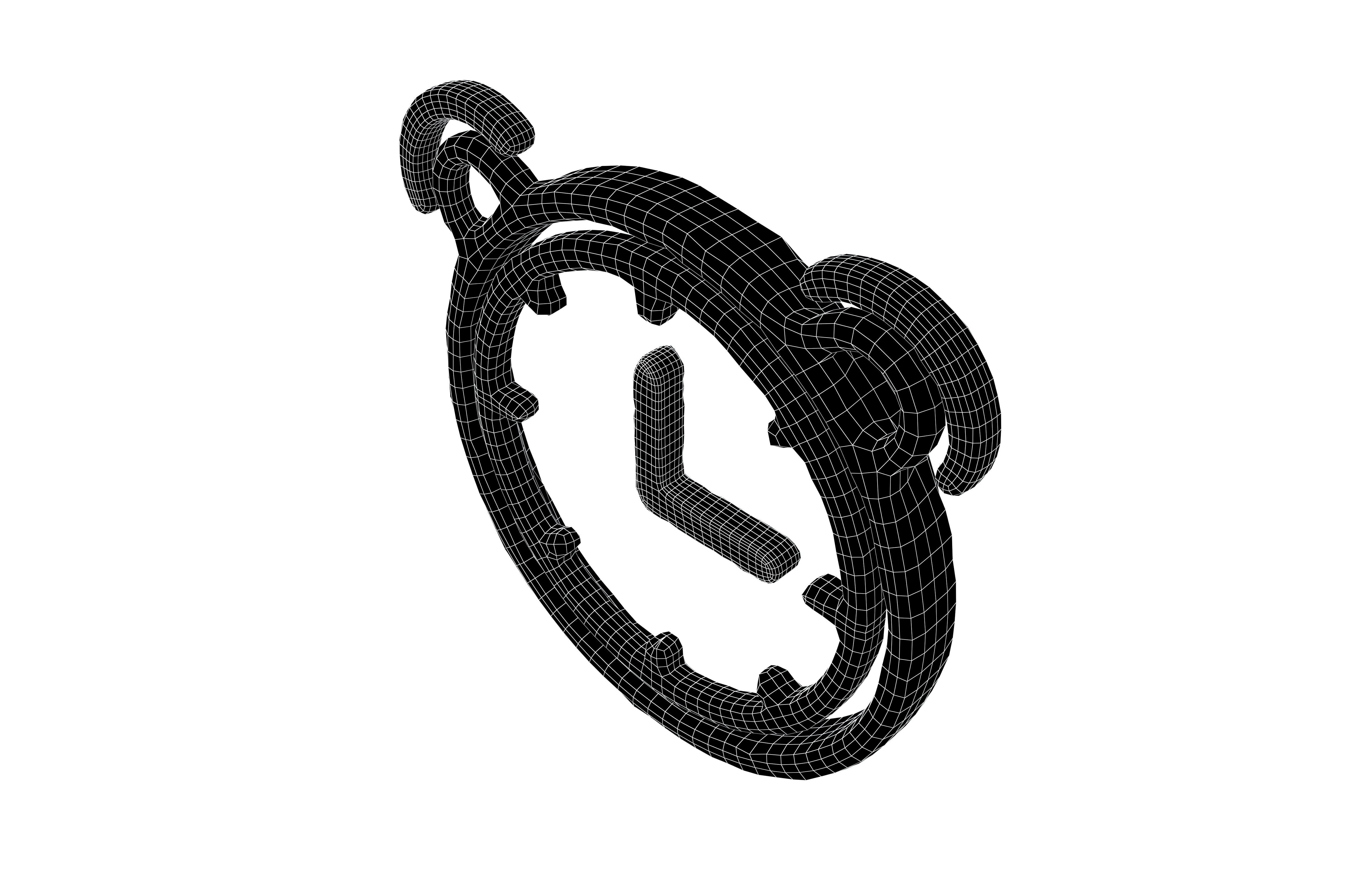 Alarm Symbol v1 001 Low-poly 3D model_6