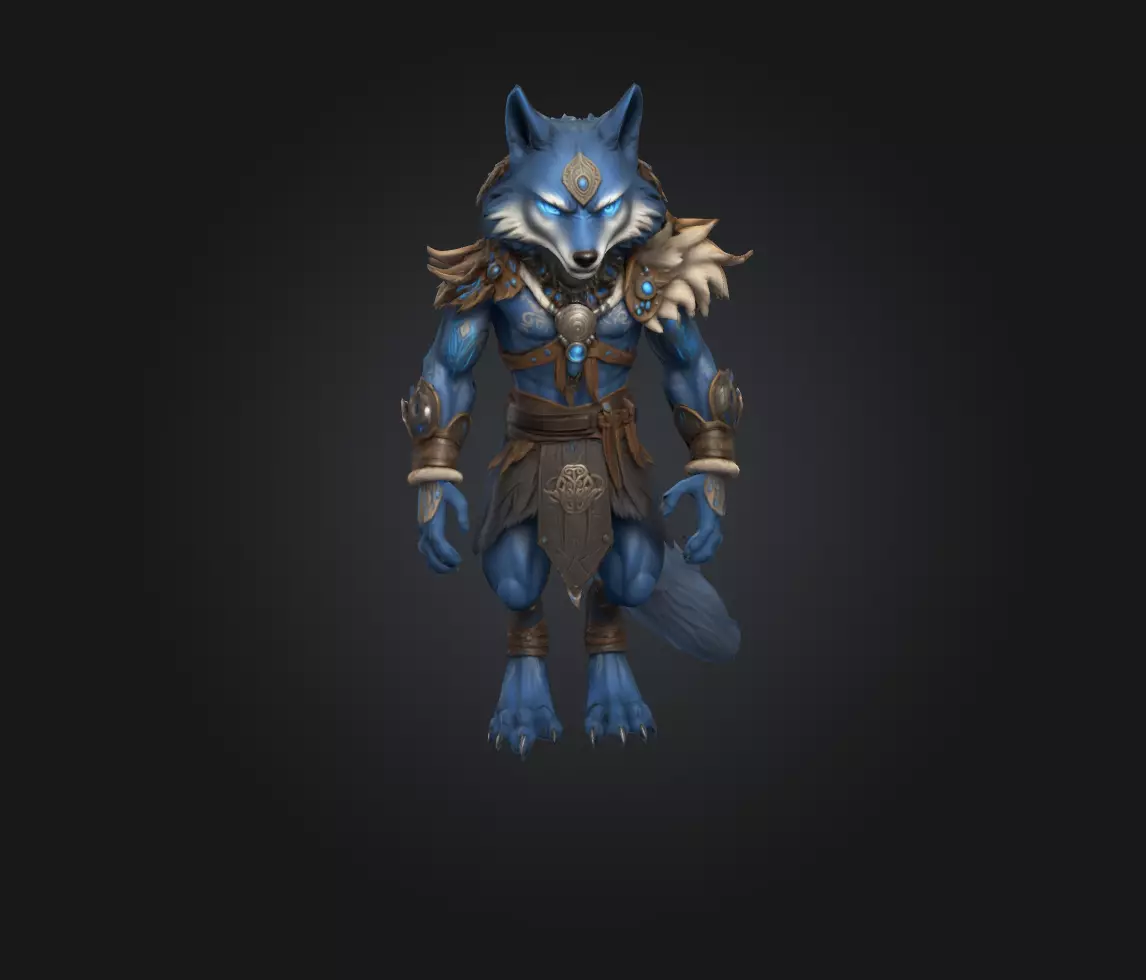 Fenrath the Moonclaw 3D Model for Games Renders and 3D Printing 3D print model