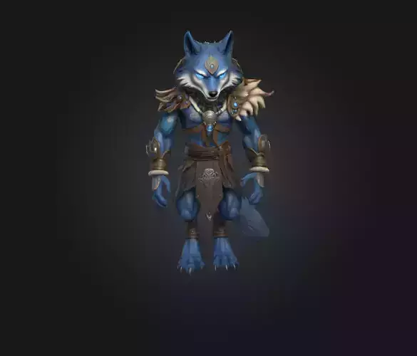 Fenrath the Moonclaw 3D Model for Games Renders and 3D Printing