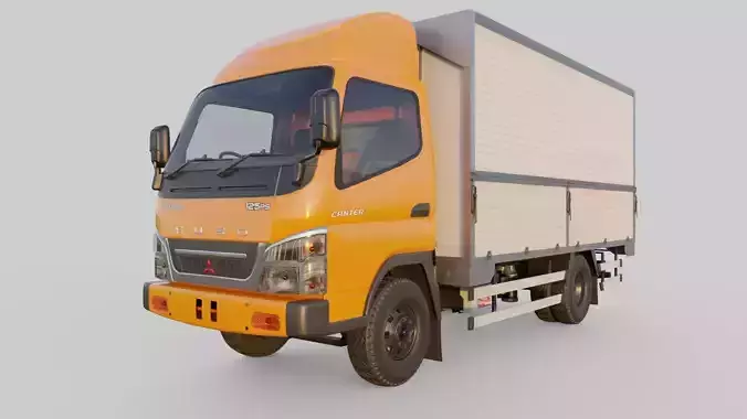 Mitsubishi fuso box truck 3D model