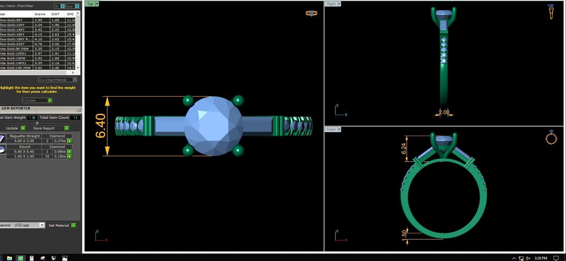 Engagement Diamond Ring 3d Model and Render 3D print model_5