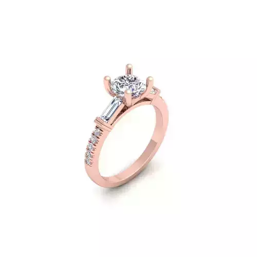 Engagement Diamond Ring 3d Model and Render