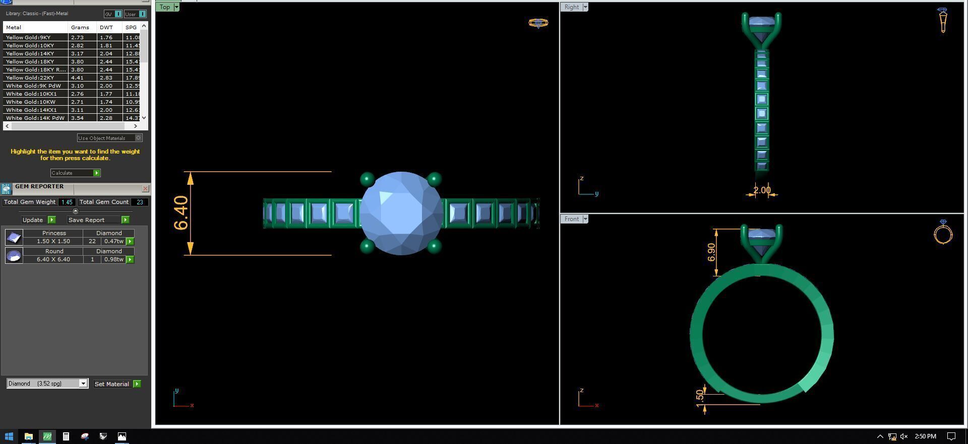 Solitaire Diamond Ring 3d Model and Render 3D print model_12