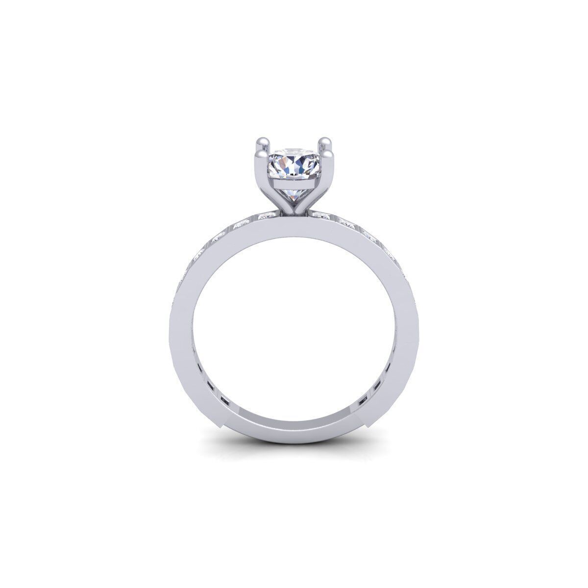 Solitaire Diamond Ring 3d Model and Render 3D print model_5