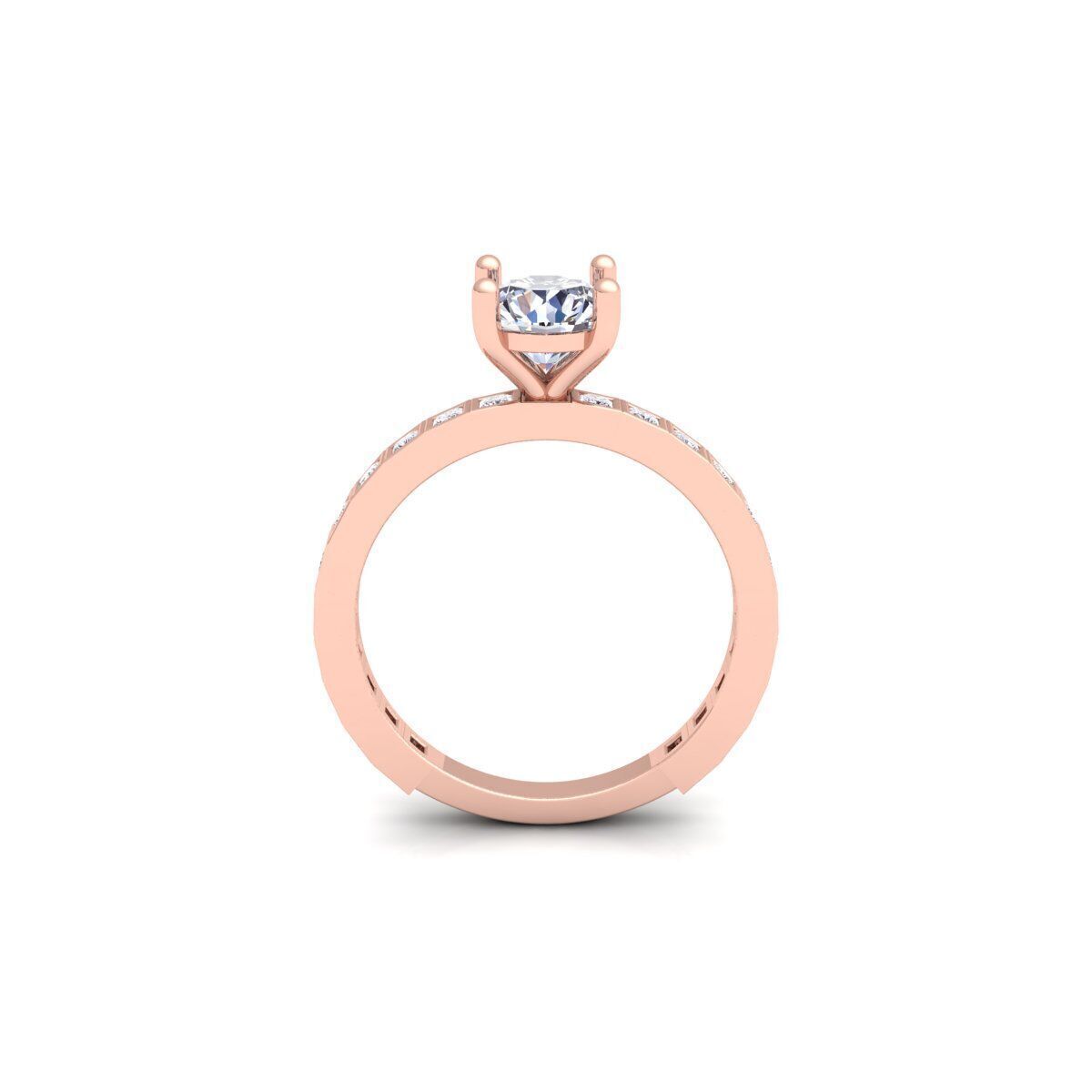 Solitaire Diamond Ring 3d Model and Render 3D print model_4