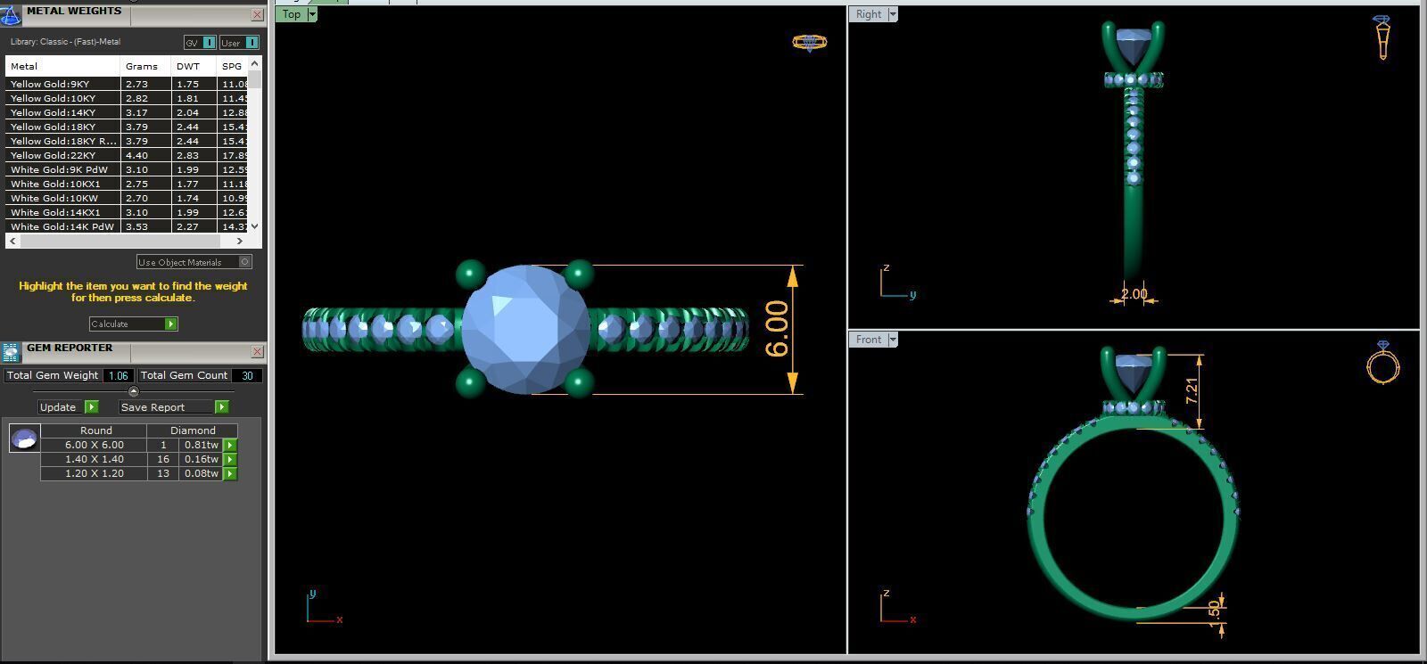 Round Solitaire Engagement Ring 3d Model and Render 3D print model_12