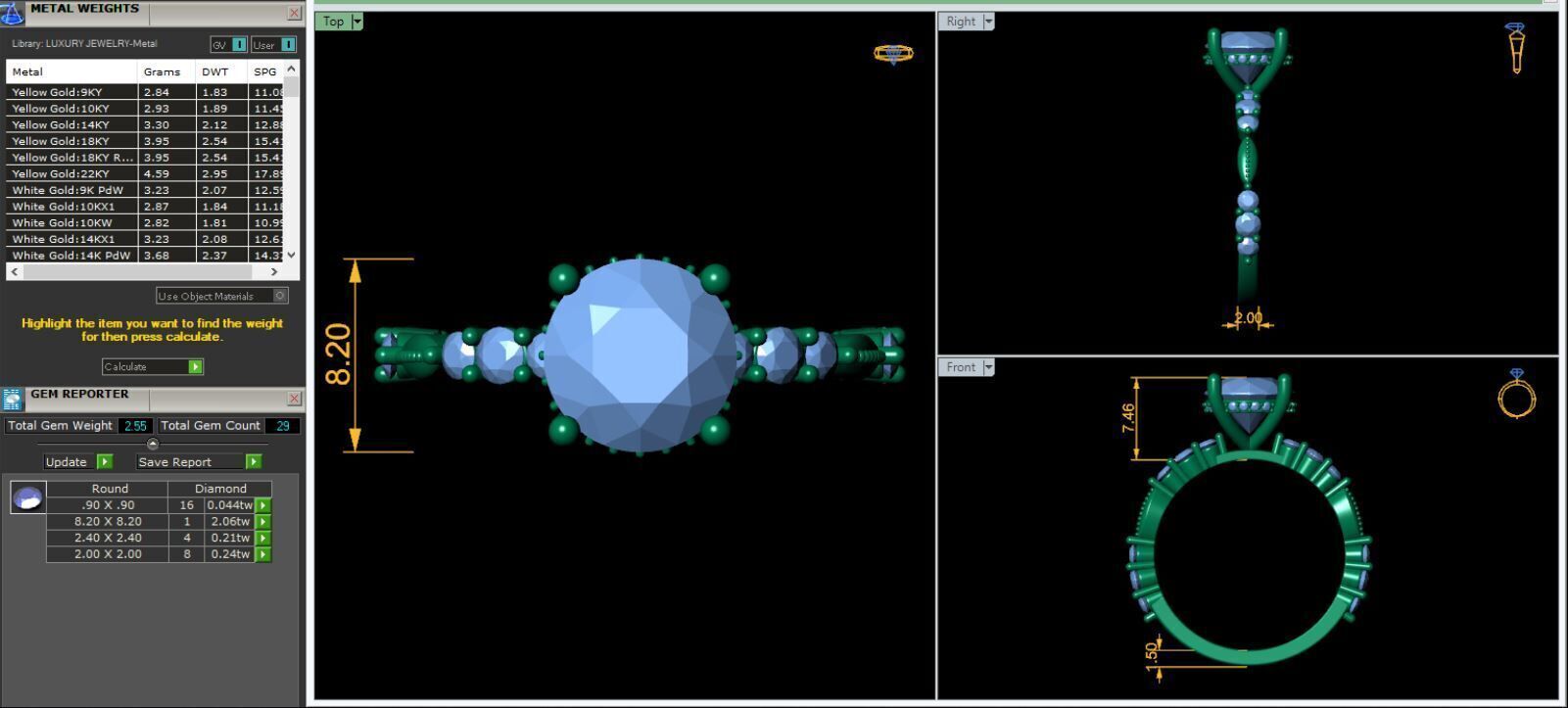 Solitaire Engagement Diamond Ring 3d Model 3D print model_12